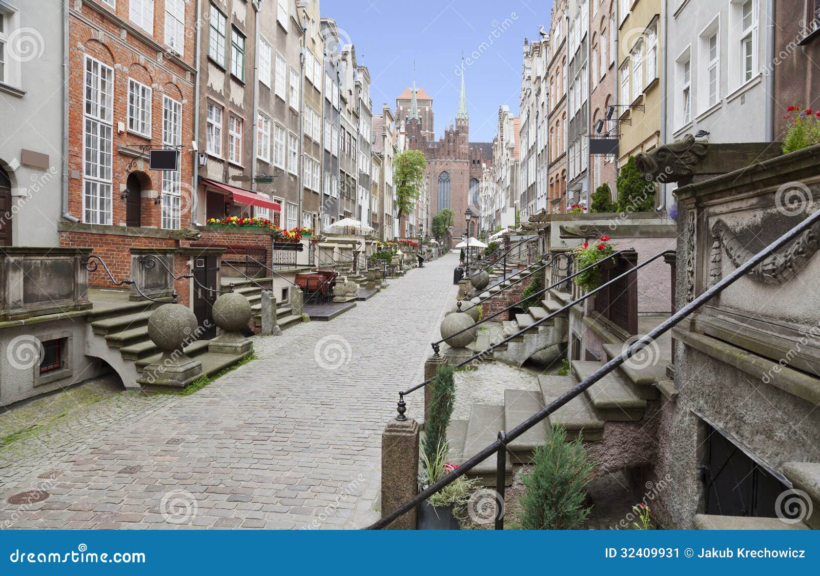 mariacka street in gdansk, poland