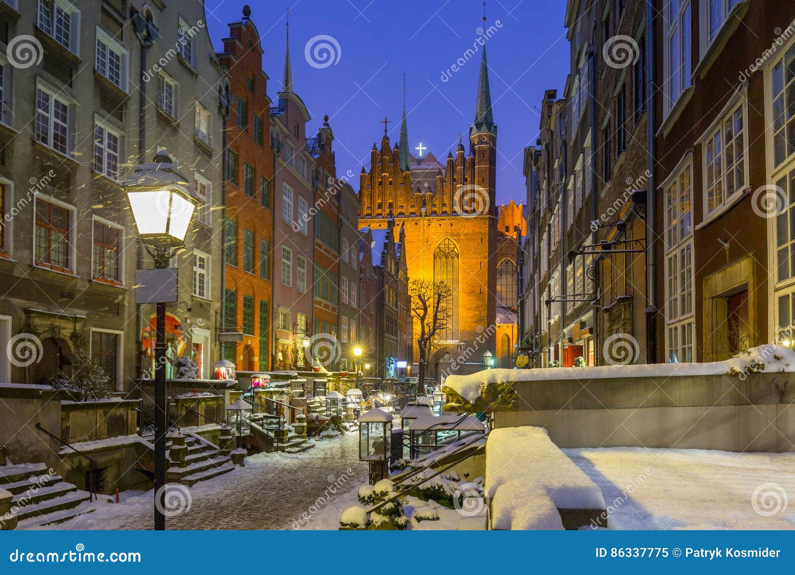 mariacka street in gdansk, poland