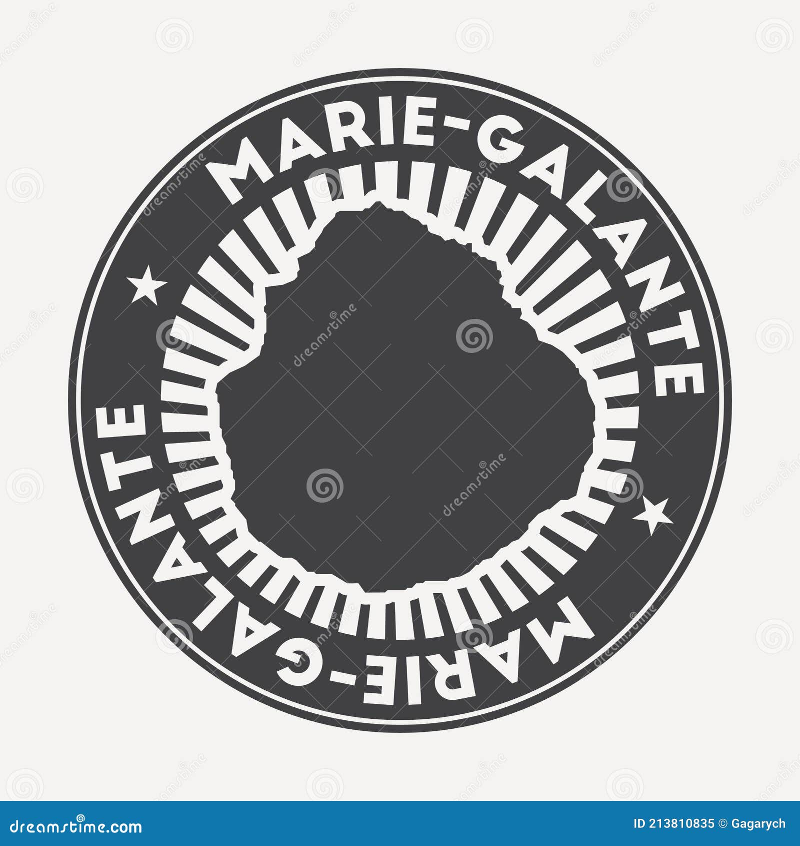 Marie-Galante round logo. stock vector. Illustration of destination ...