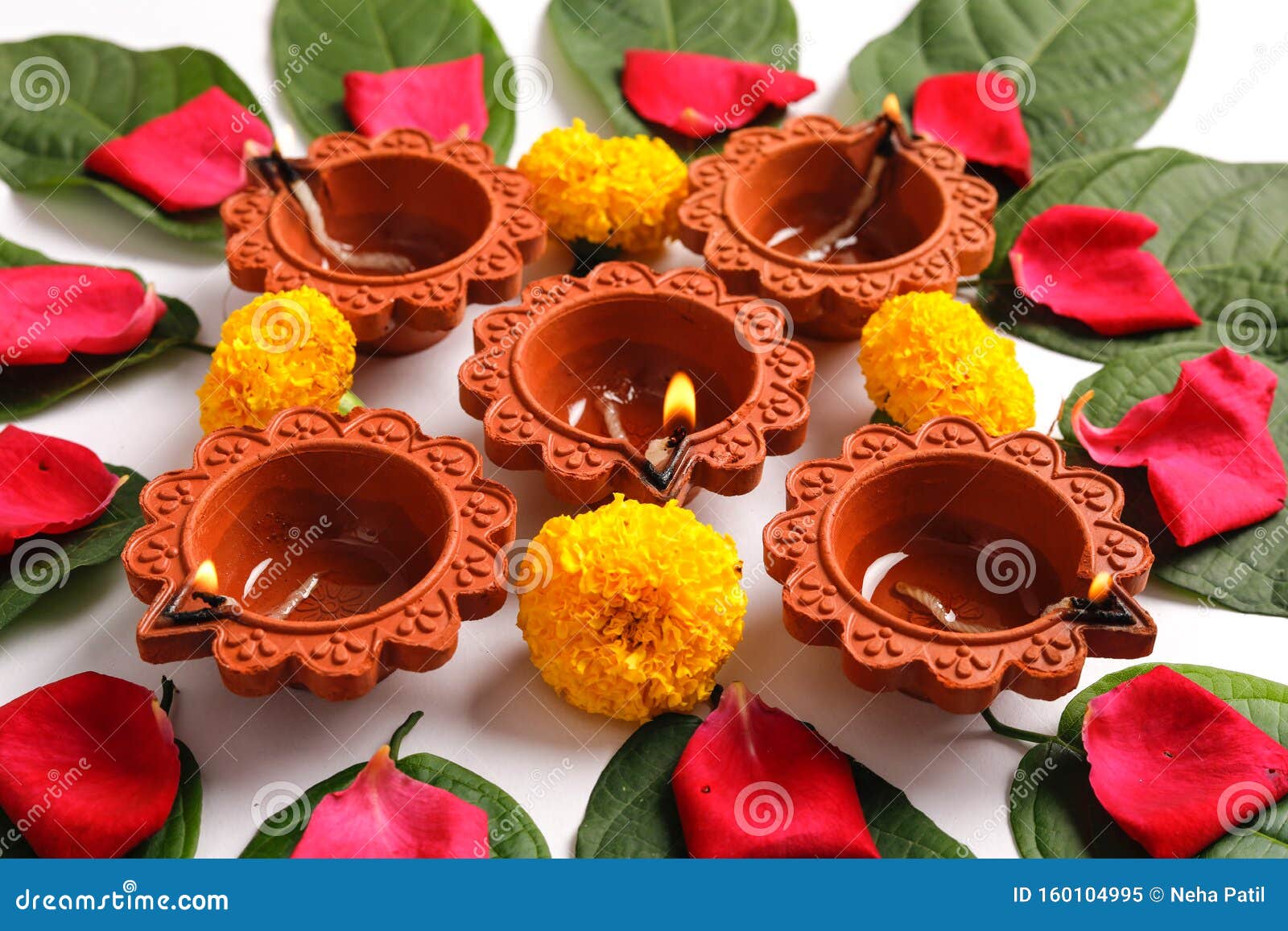 Marigold Flower Rangoli Design For Diwali Festival ...