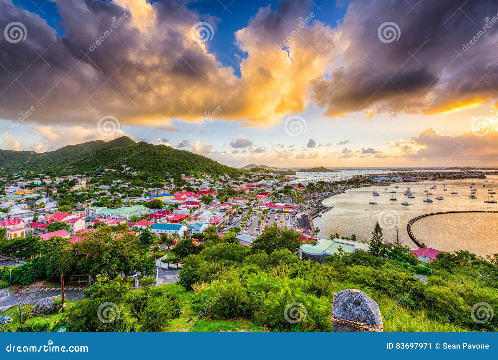 marigot st. martin skyline