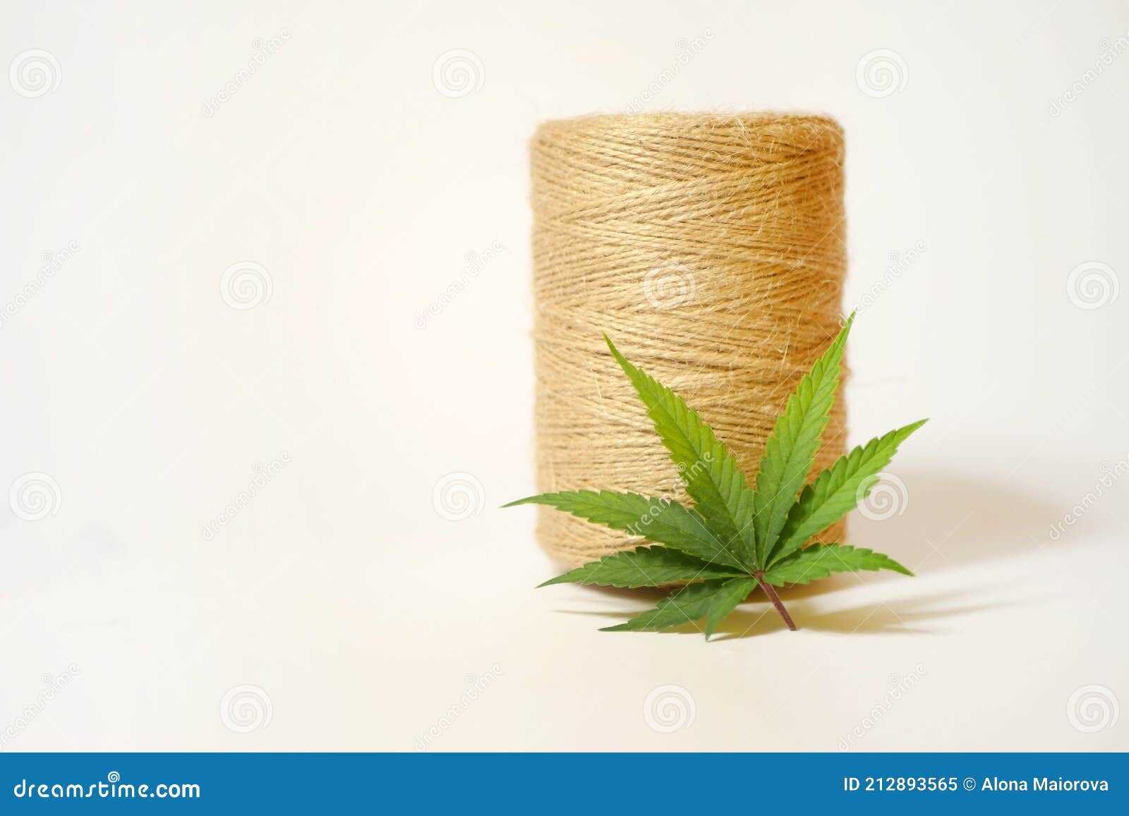 Hemp Rope. Industrial Cannabis Skein of Thread. Stock Image Image of