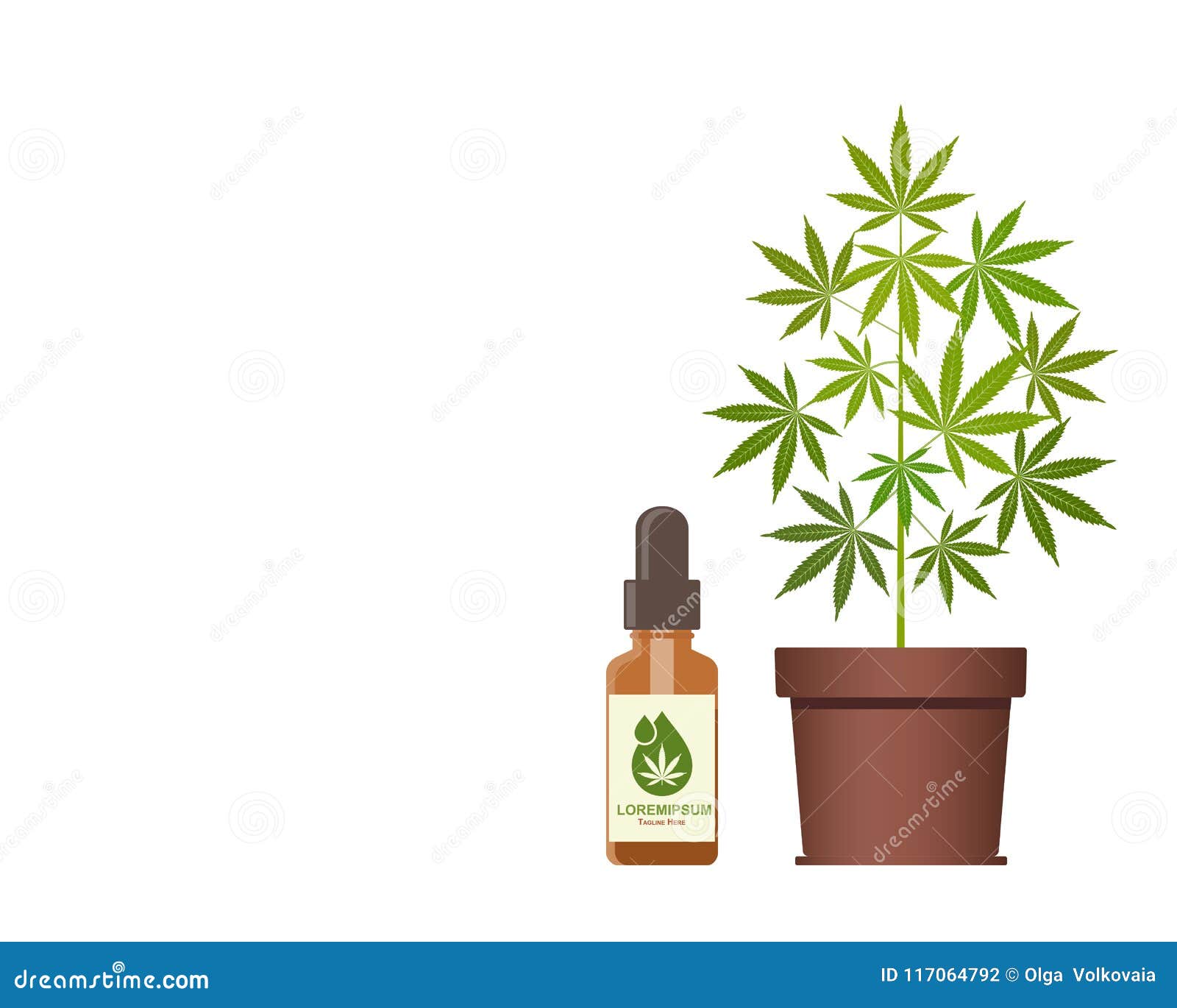 Download Marijuana Plant And Dropper With CBD Oil. Cannabis Oil. Medical Marijuana. Stock Vector ...