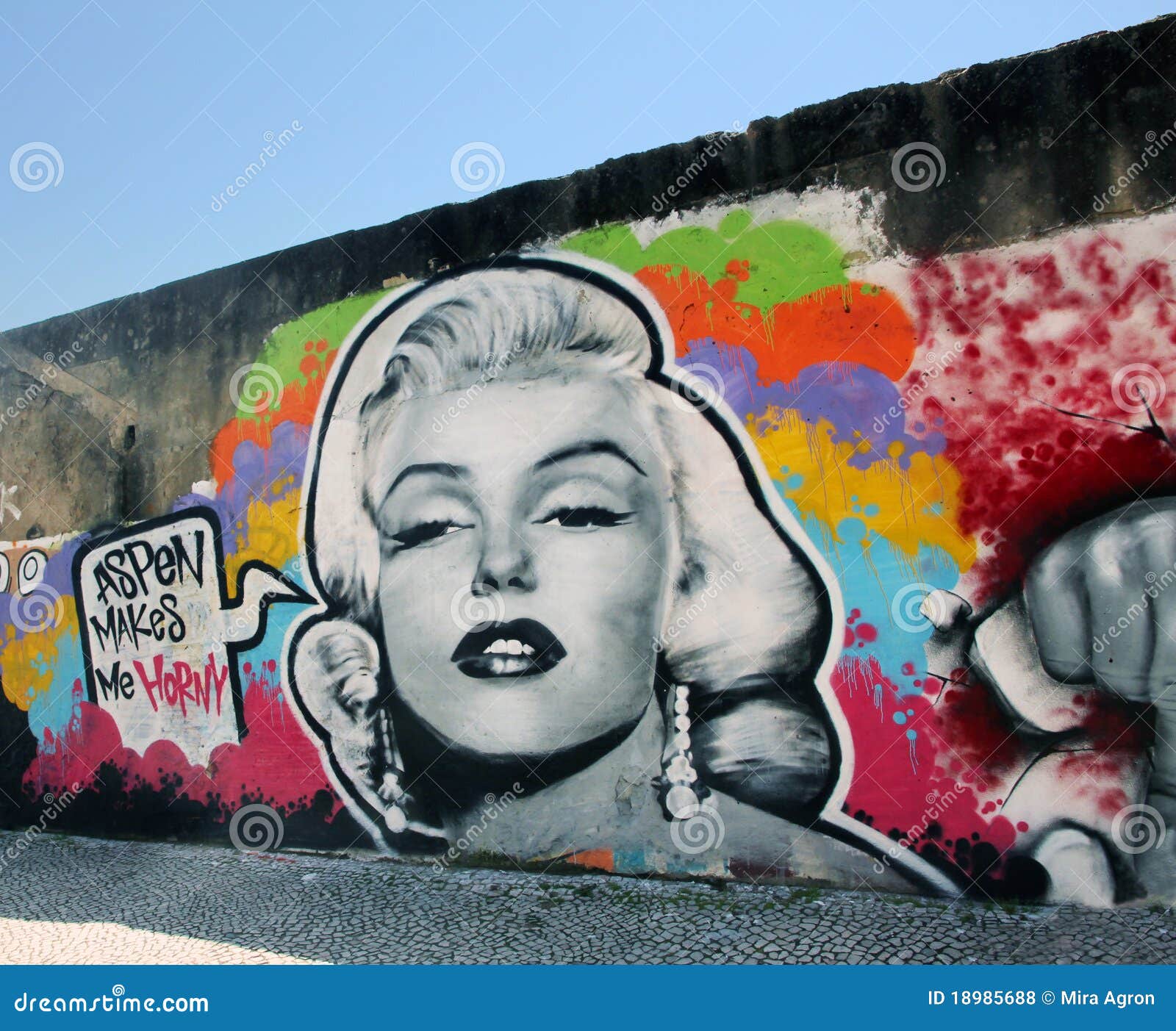 Marilyn Monroe Graffiti Editorial Stock Photo - Image: 18985688