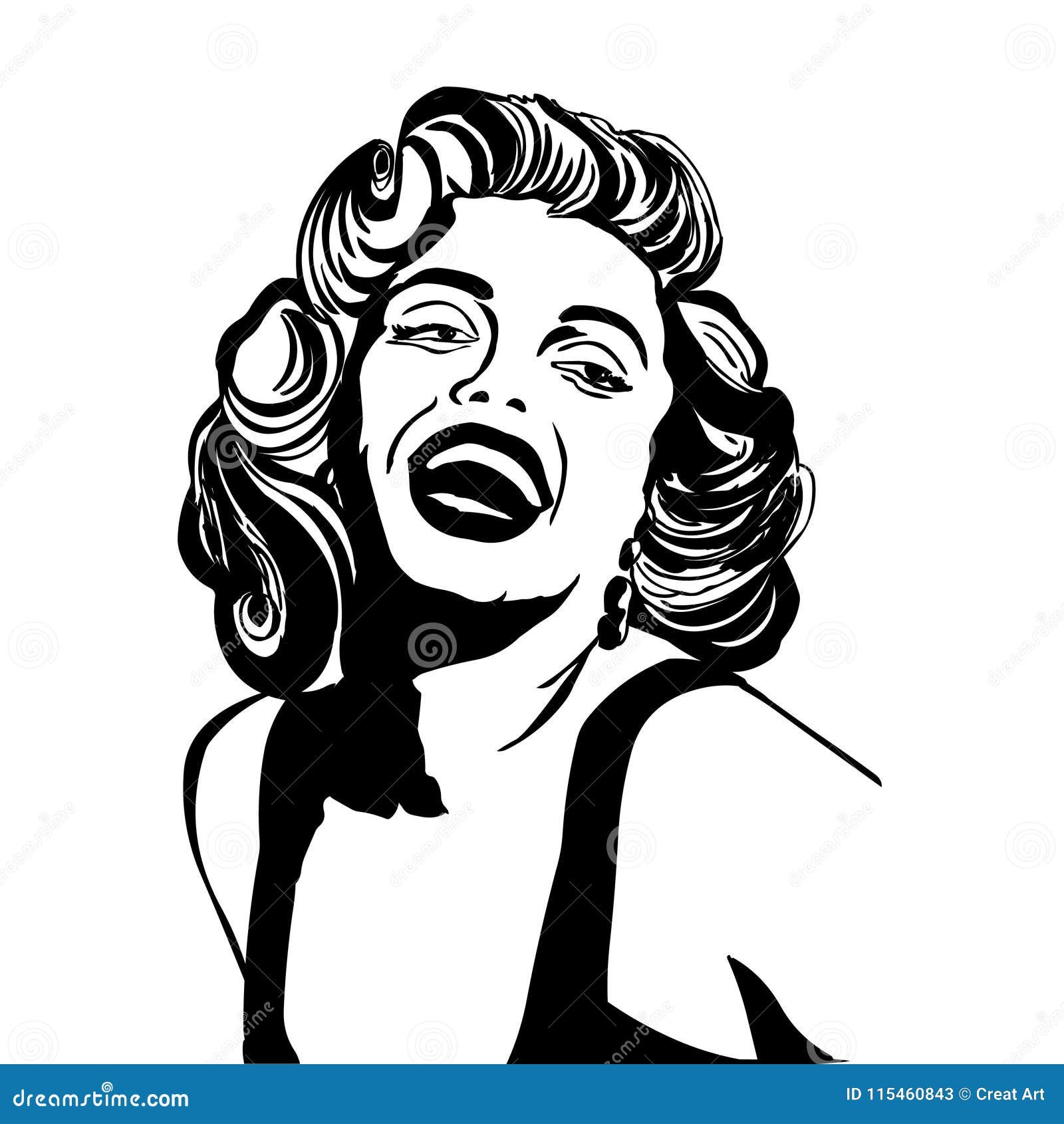 Marilyn Monroe Vector O Retrato De Marilyn Monroe Isolouse No Fundo