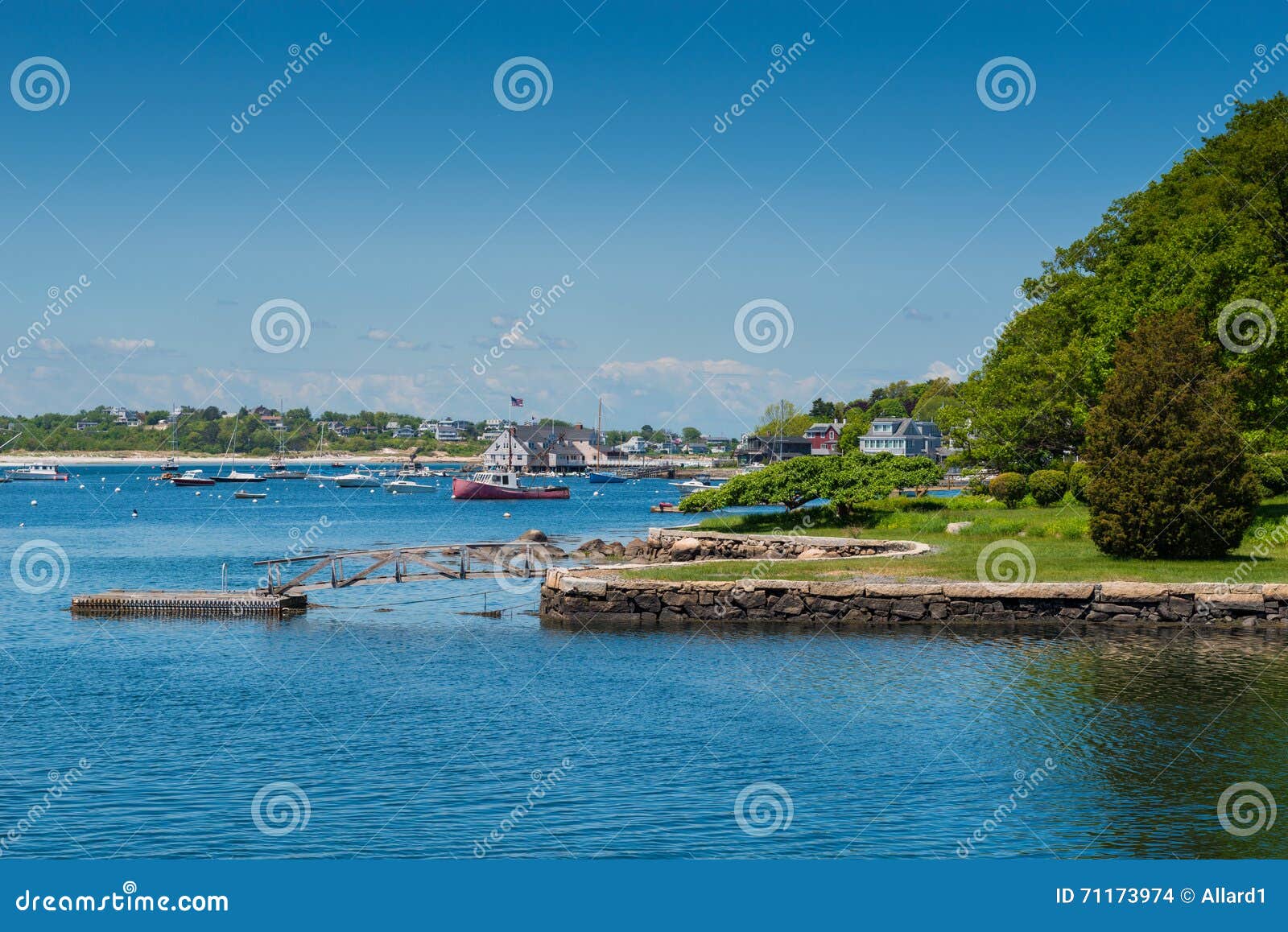 Marina in Gloucester Massachusetts Stock Photo Image of houses