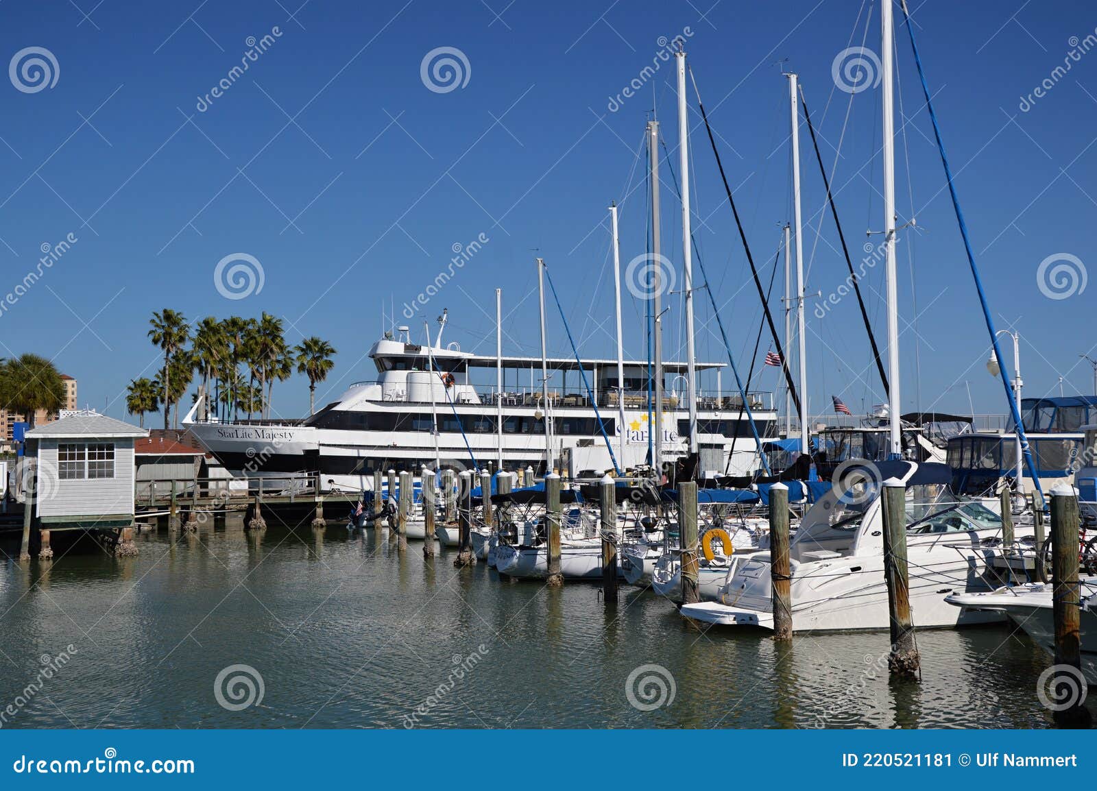 Marina at the Gulf of Mexico, Clearwater Beach, Florida Stock Image ...