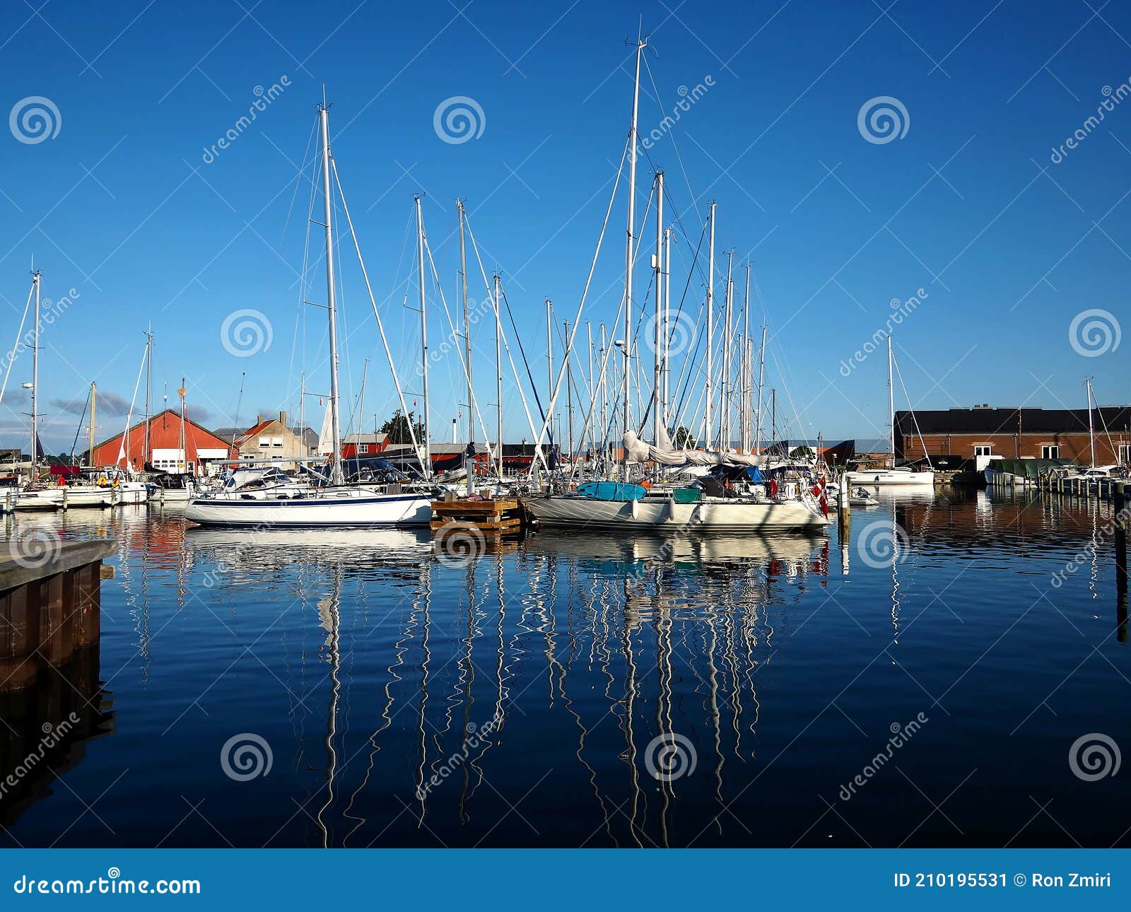 the marina and harbour in faaborg, funen, denmark