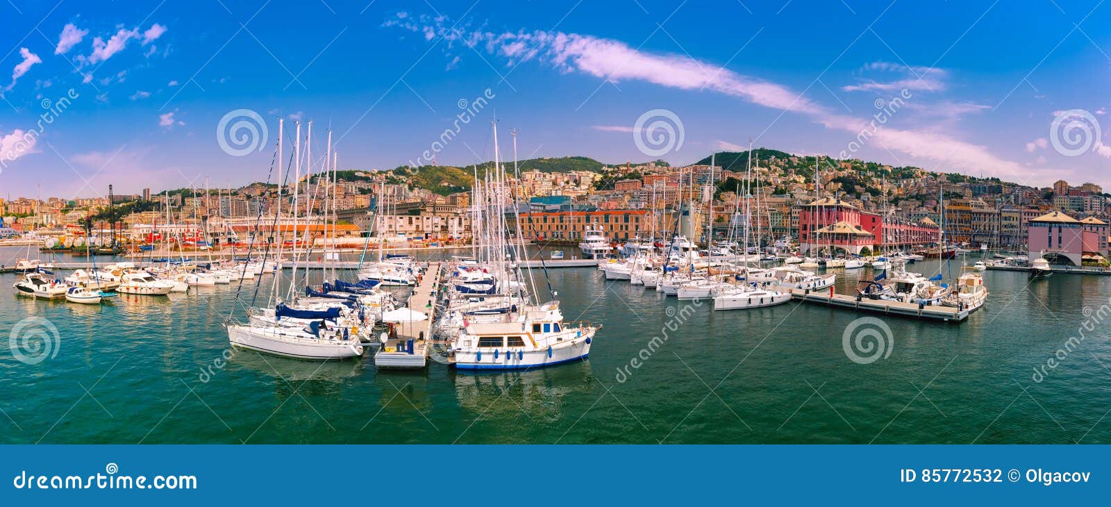 marina porto antico genova, genoa, italy.