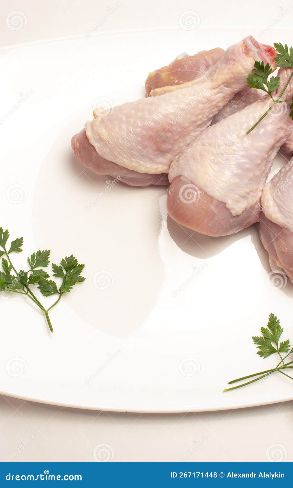 Marinated Chicken Legs with Herbs and Spices Stock Photo Image of