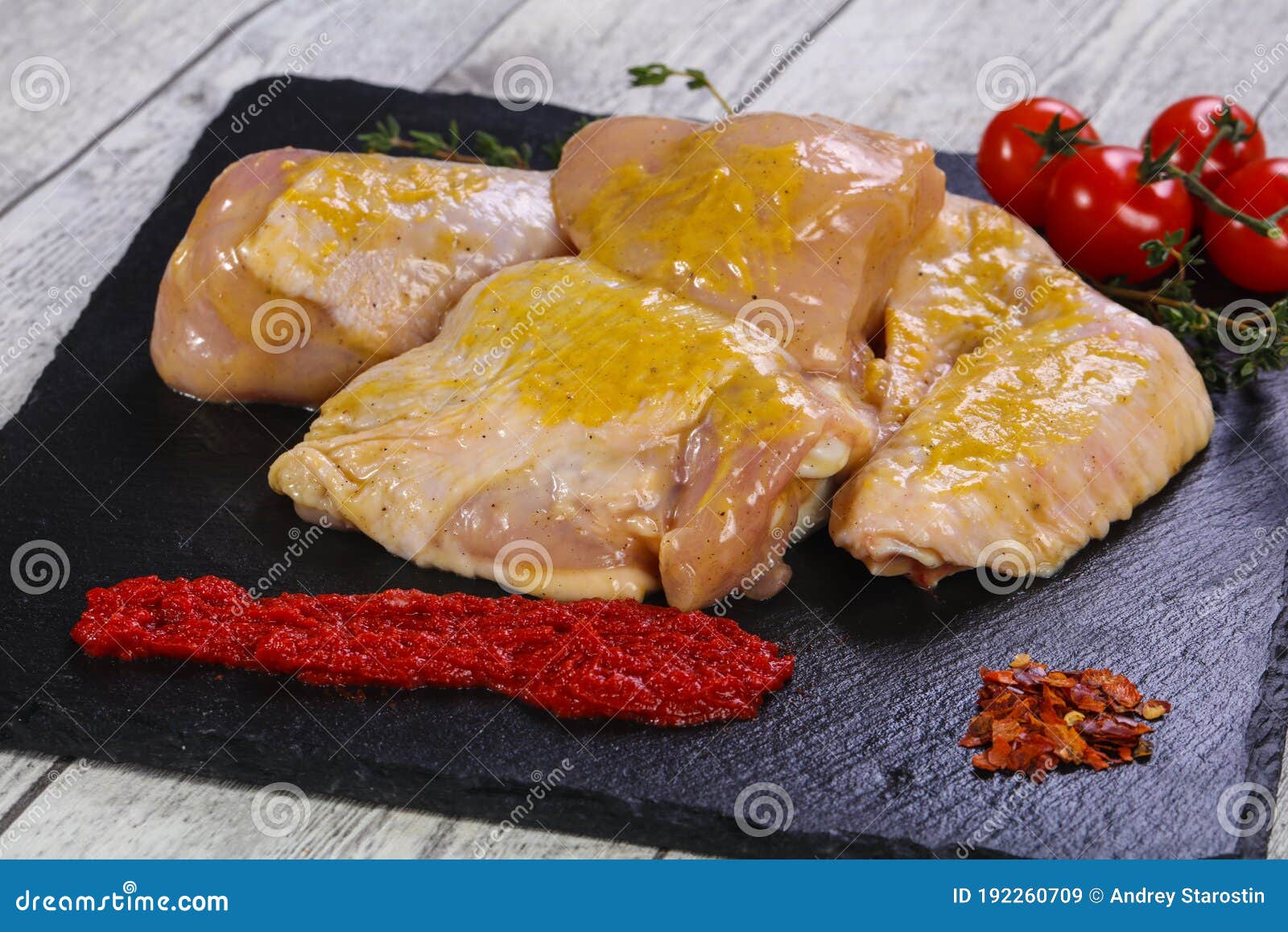 Marinated Chicken with Mustard Stock Image Image of meat, honey 192260709