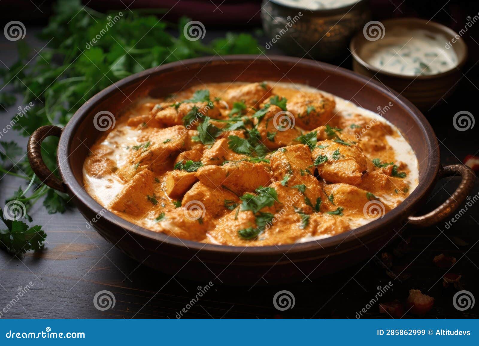Marinated Chicken Pieces in Spicy Yogurt Mix Stock Image Image of
