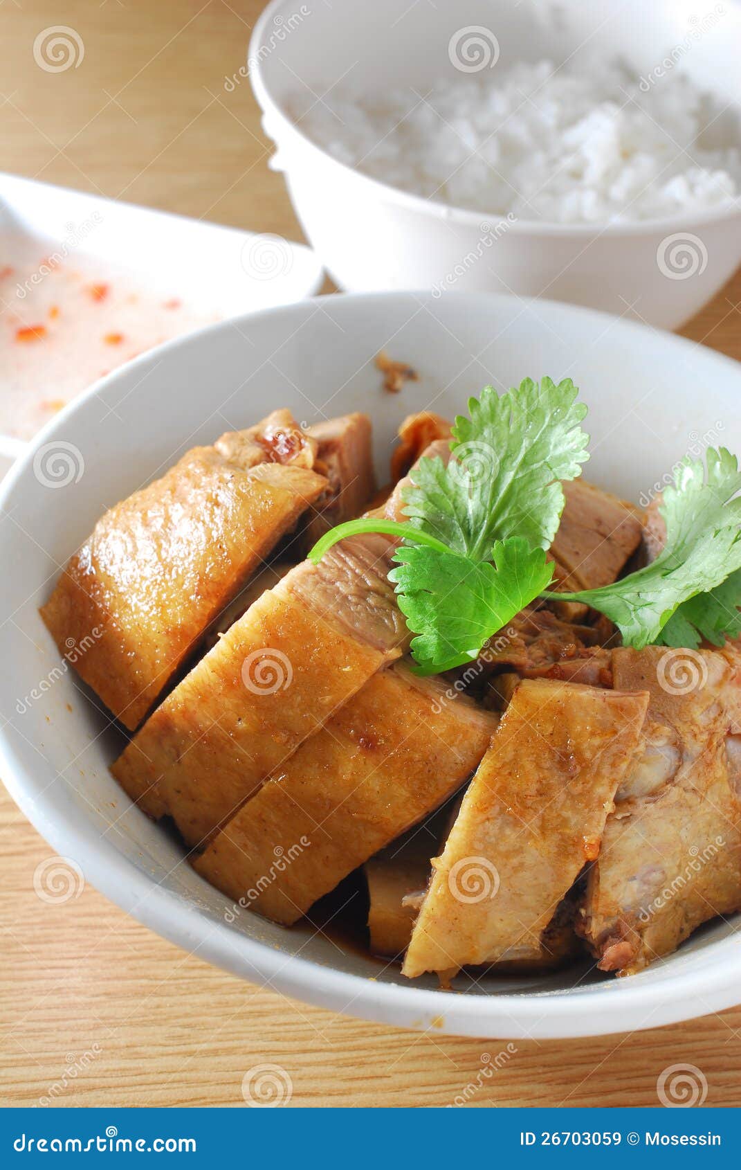 Marinated duck stock image. Image of duck, closeup, rice 26703059