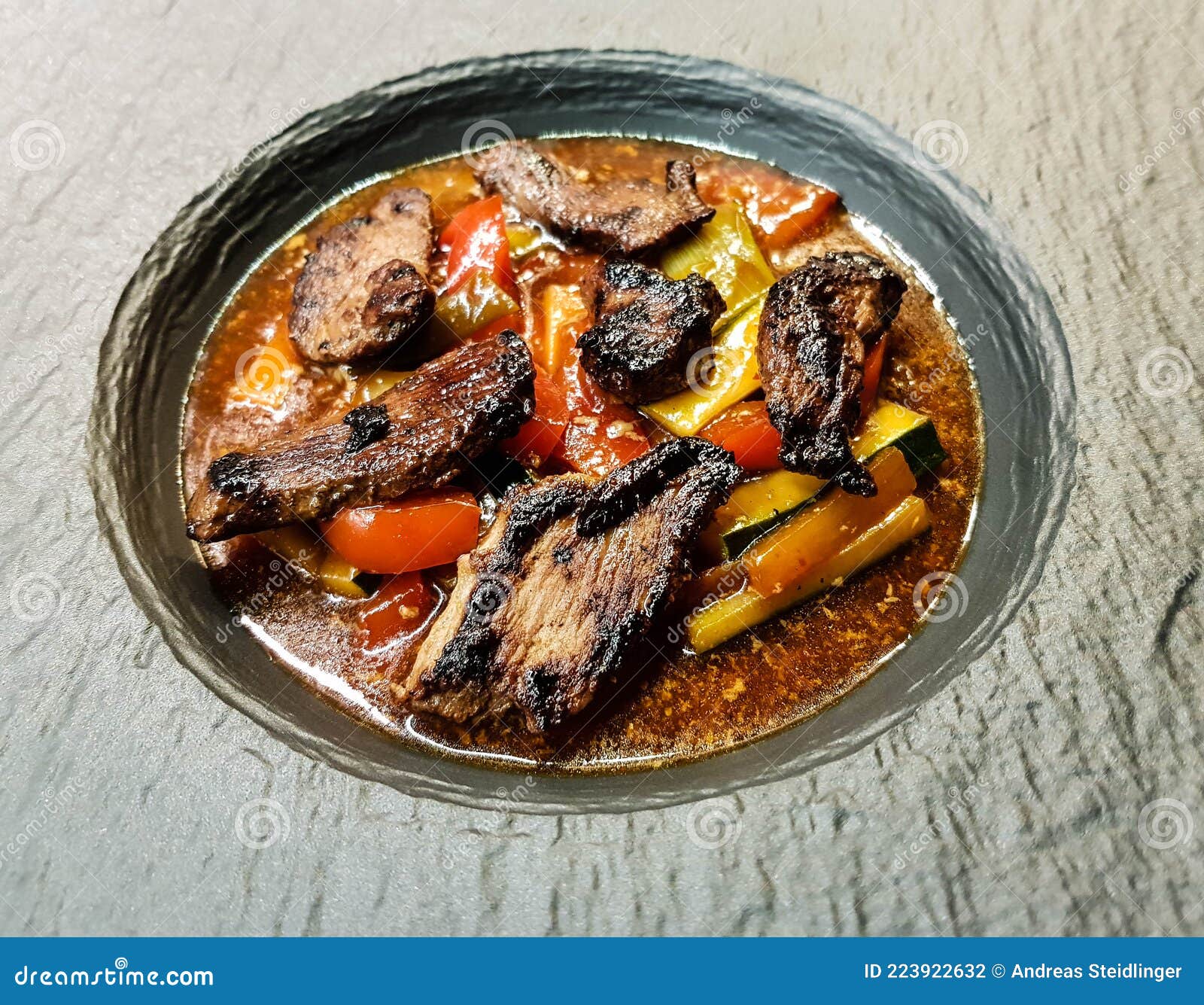 Marinated duck breast stock photo. Image of gourmet 223922632