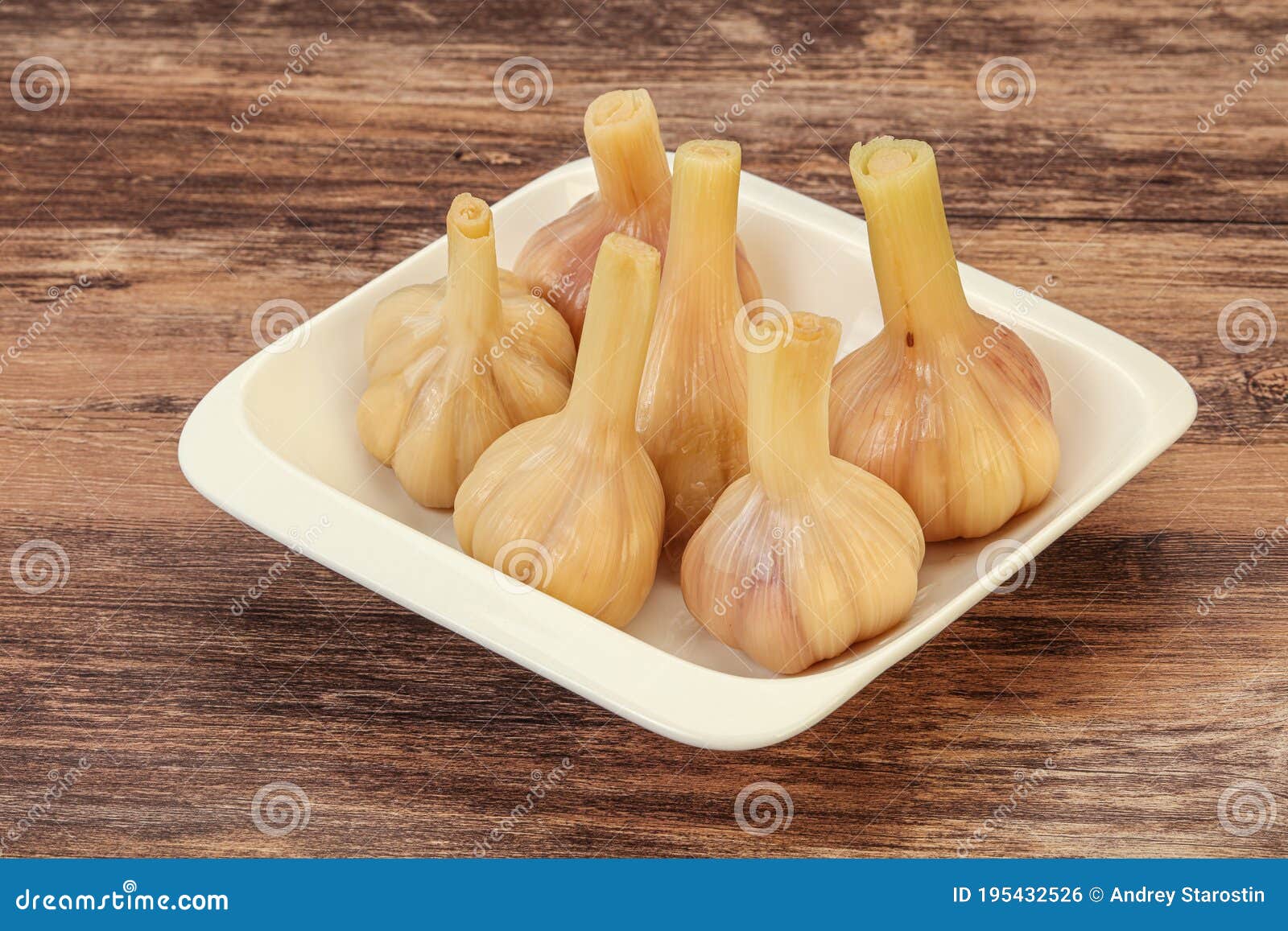 Marinated Garlic in the Bowl Stock Photo Image of clove, product