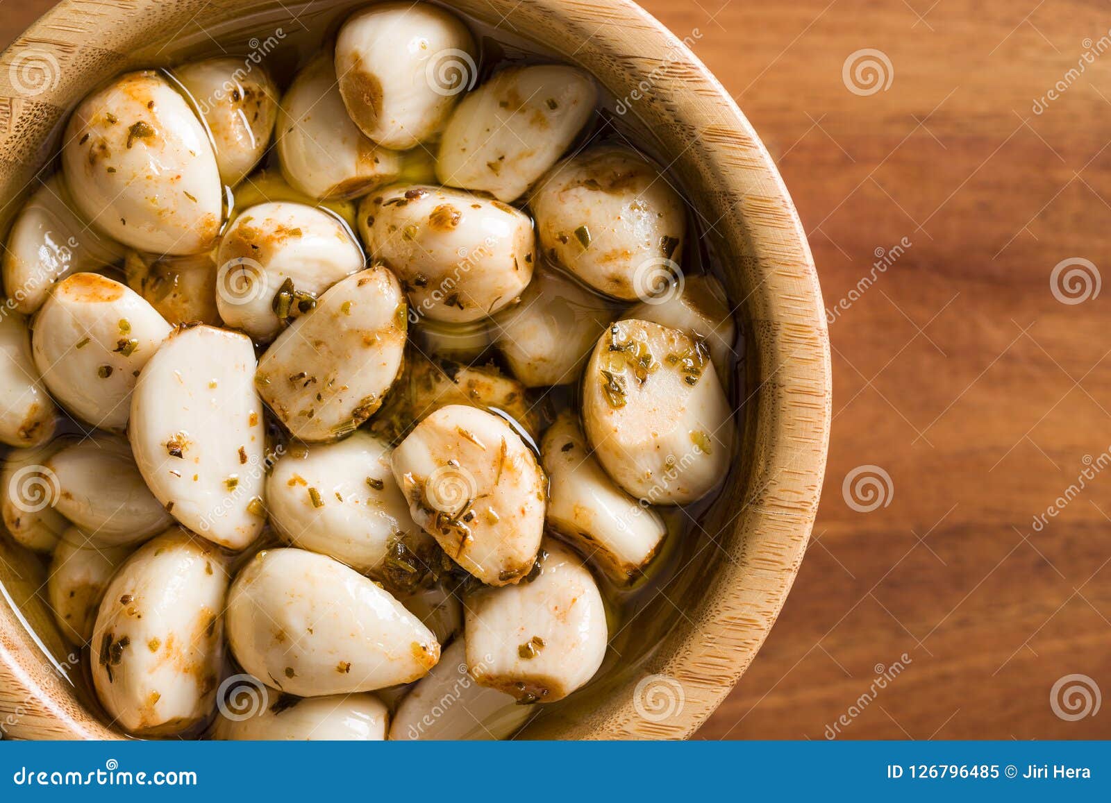 Marinated Garlic. Pickled Garlic. Stock Image Image of marinated, flavor 126796485