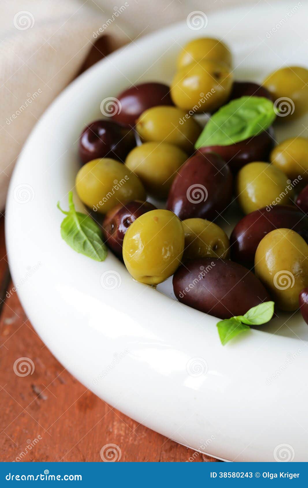 Marinated Green and Black Olives (Kalamata) Stock Image Image of