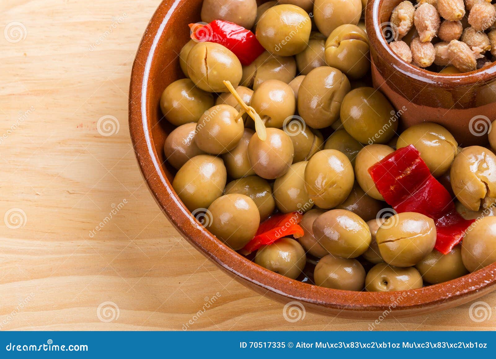 Marinated green olives stock image. Image of close, mediteranian 70517335