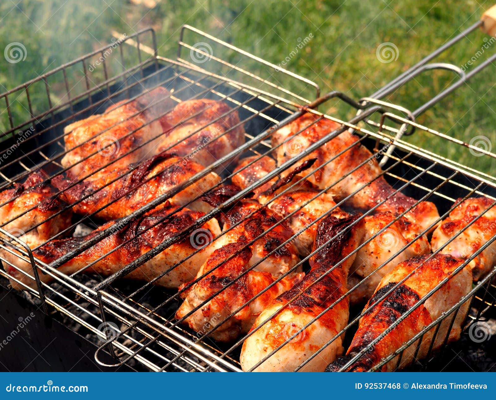 Marinated Grilled Chicken Leg Stock Photo Image of glow, delicious