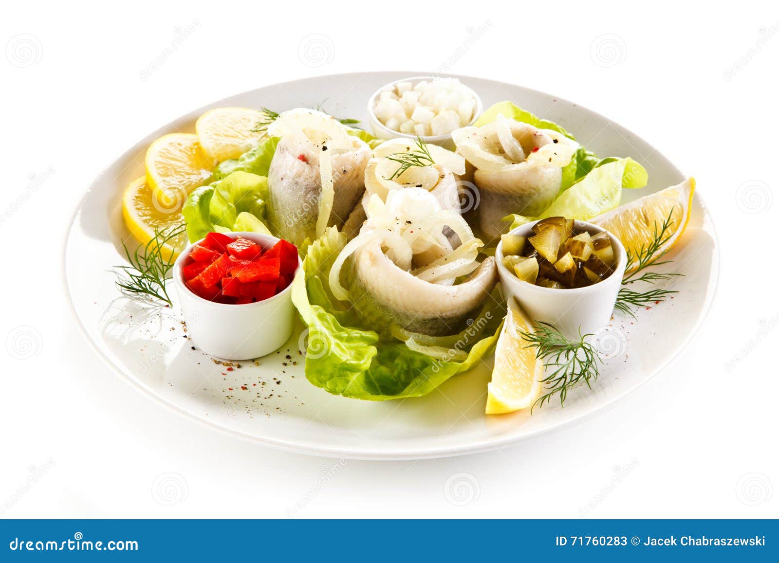Marinated herring fillets stock image. Image of cholesterol 71760283
