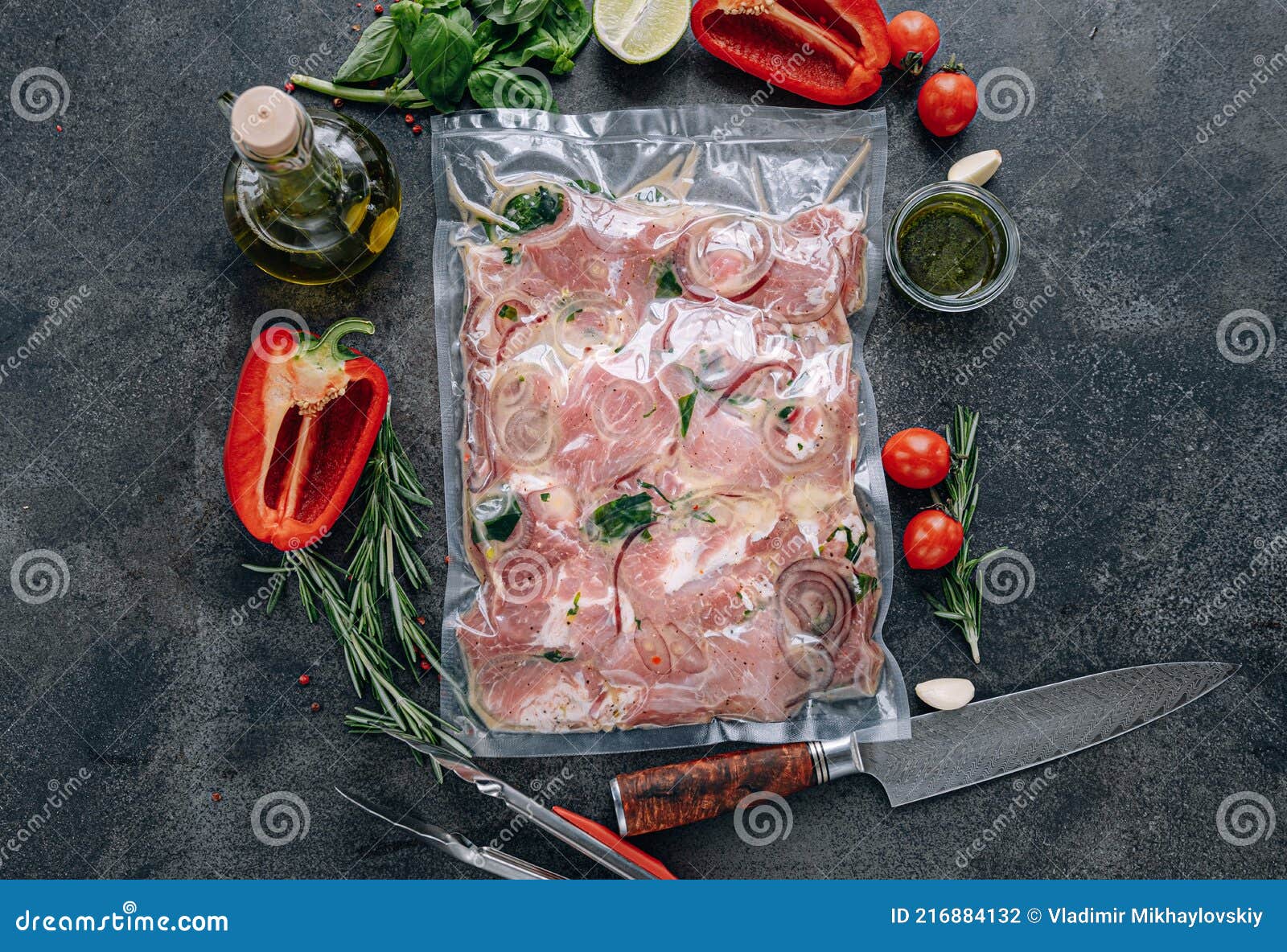 Marinated Meat for Barbecue in Vacuum Packing with Marinade Stock Photo Image of ingredient