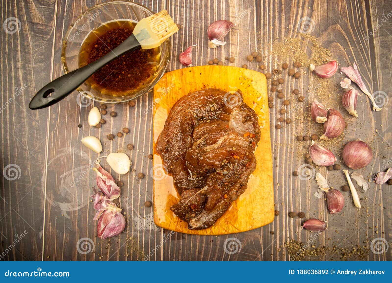 Marinating Beef Parsley Garlic Chili Stock Photos Free & RoyaltyFree