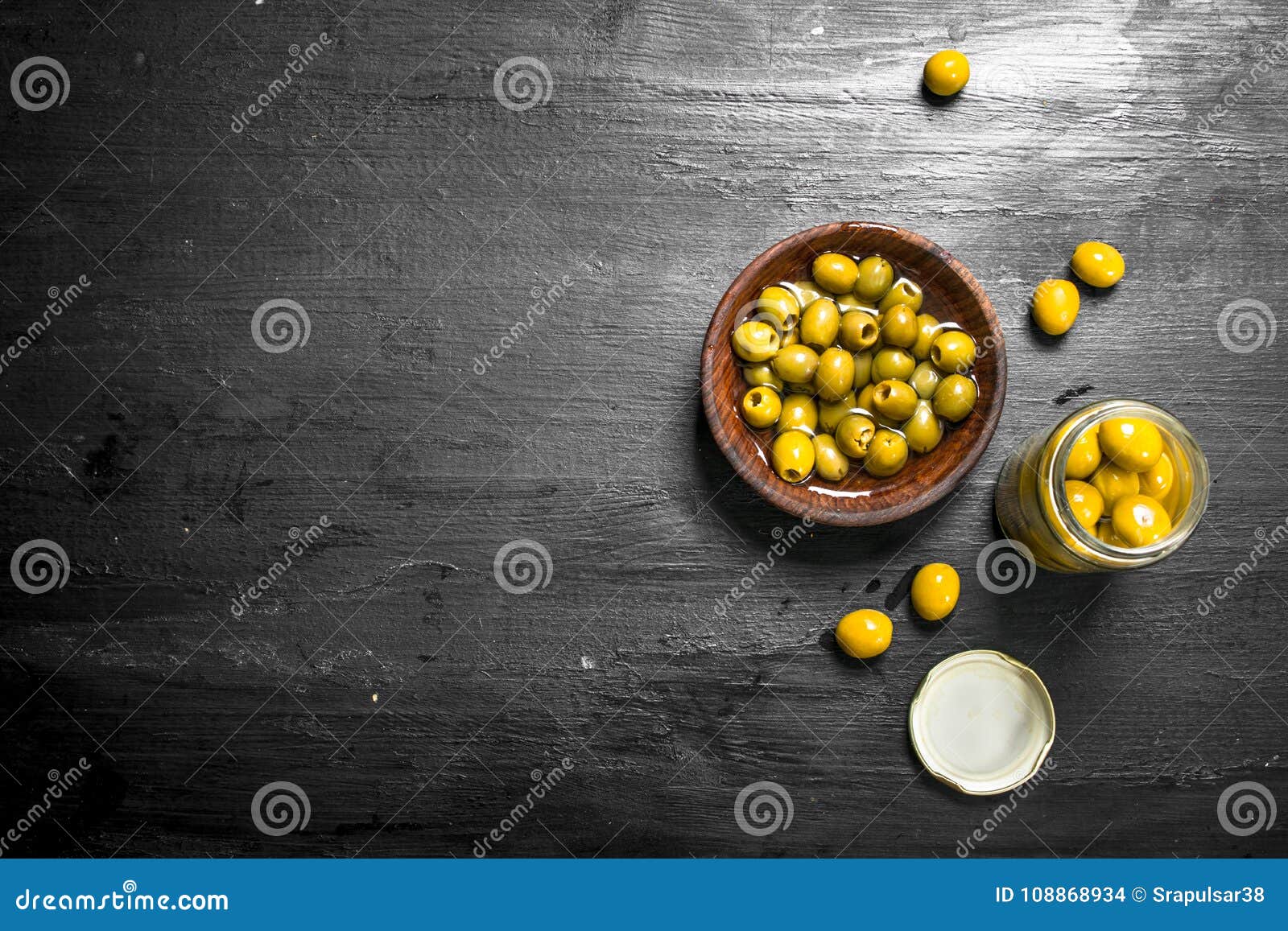 Marinated Olives in a Bowl. Stock Photo Image of italy, mediterranean 108868934