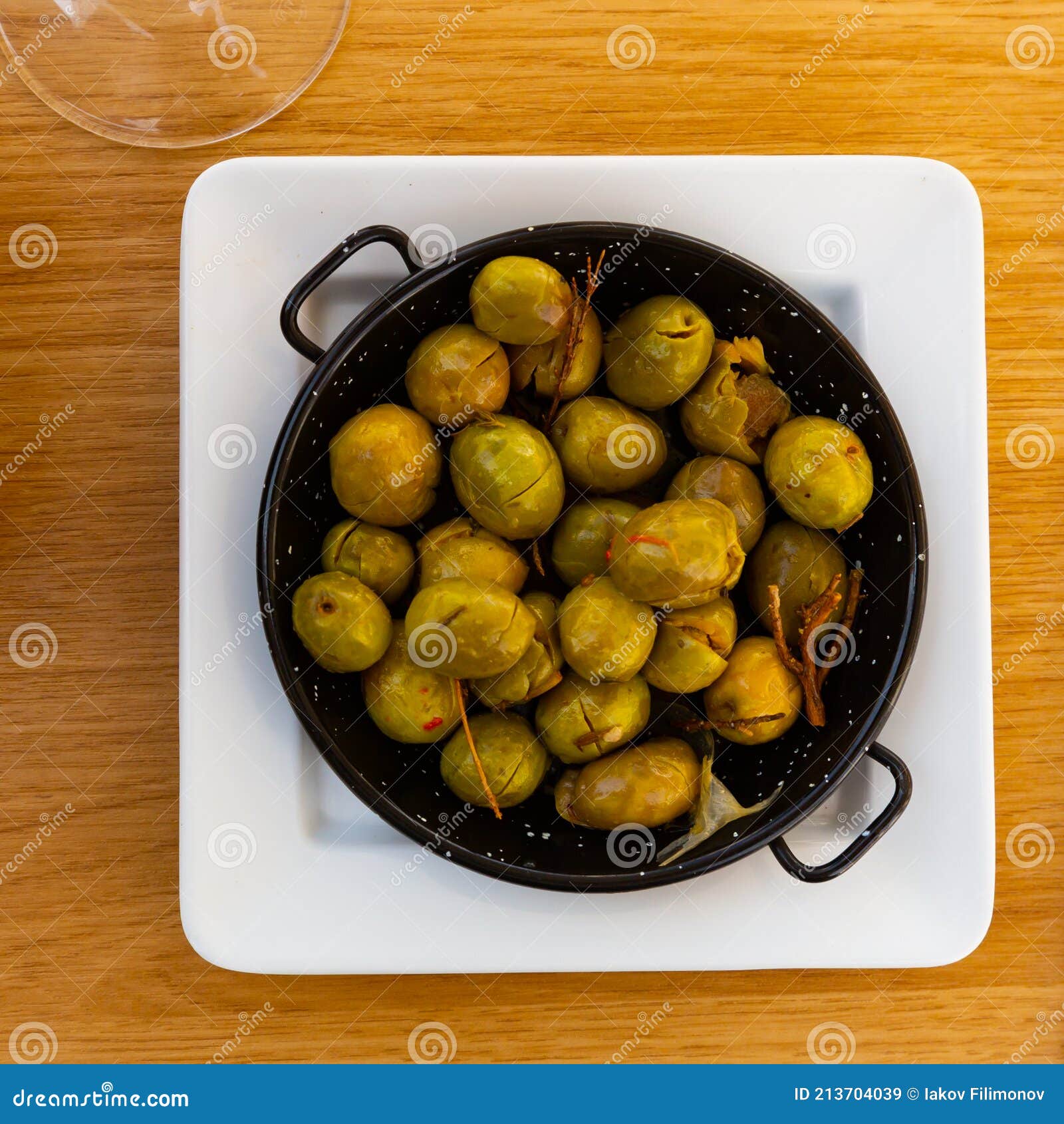Marinated Olives with Pits Spanish Tapas Stock Image Image of