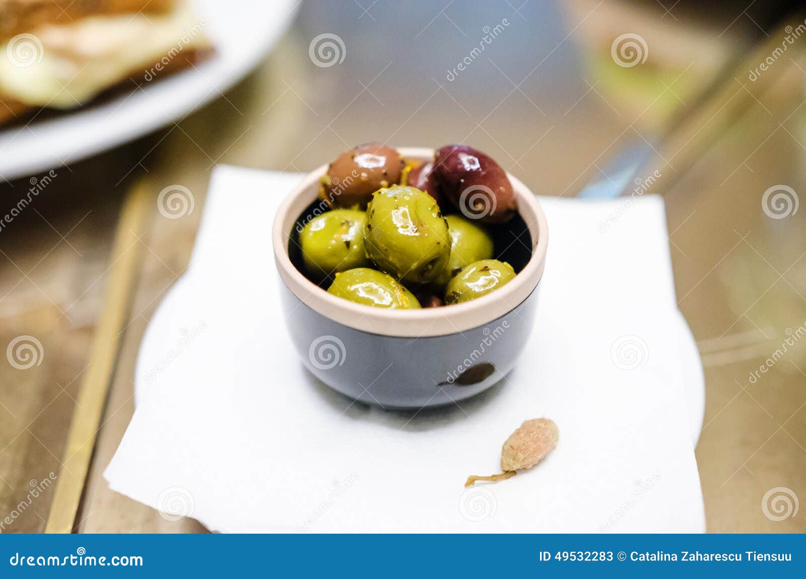 Marinated olives snack stock image. Image of orange, plate 49532283