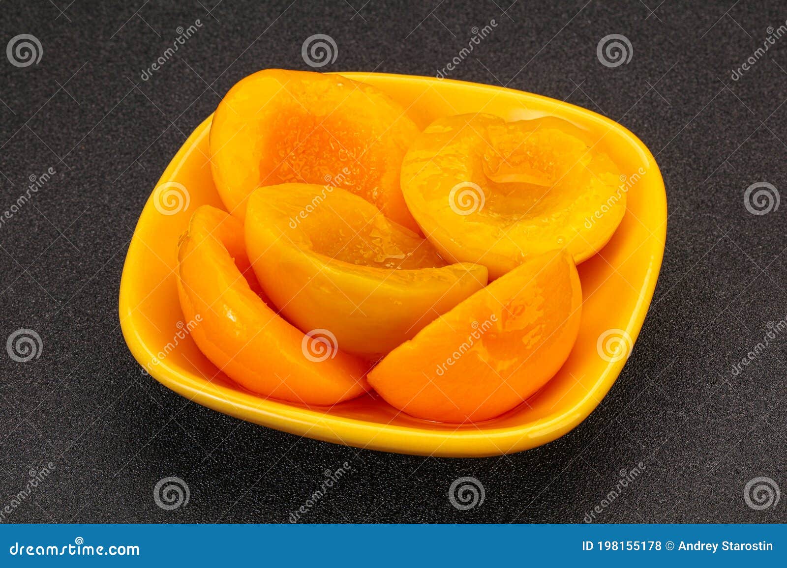 Marinated Peaches Fruit in the Bowl Stock Photo Image of tasty