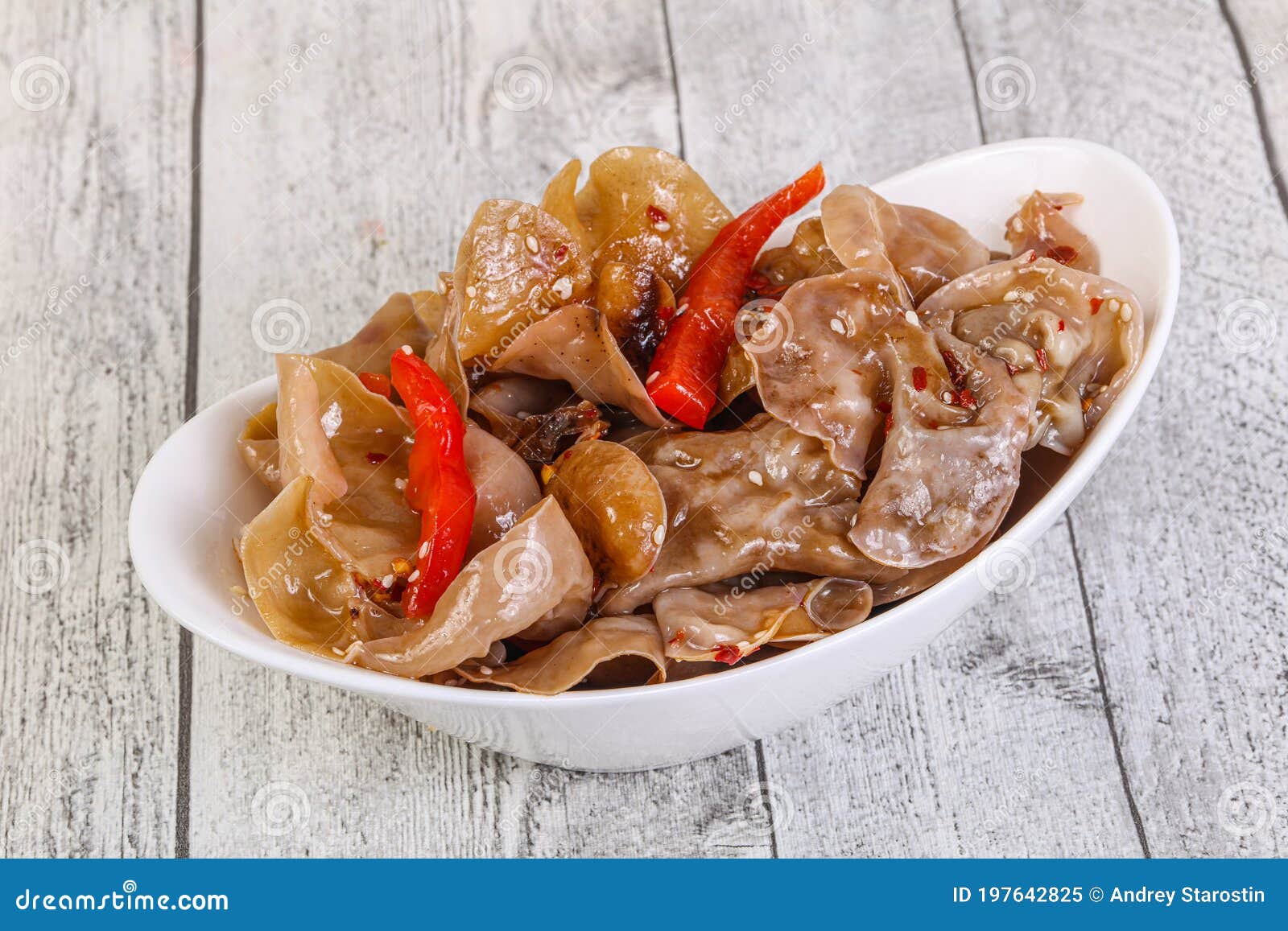 Marinated Pork Ears with Pepper Stock Image Image of nutrition, yummy