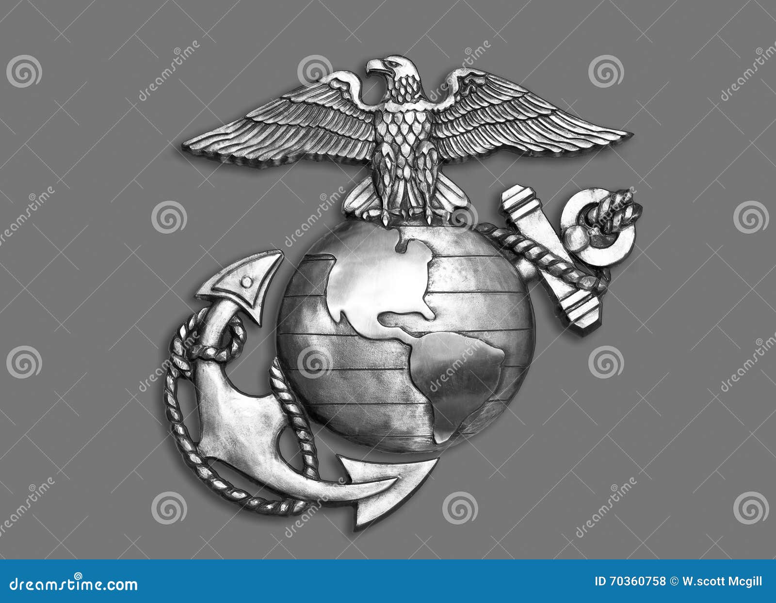 Águila Marina, Globo Y Ancla Stock de ilustración - Ilustración de noble,  respecto: 70360758, image size:1600x1244