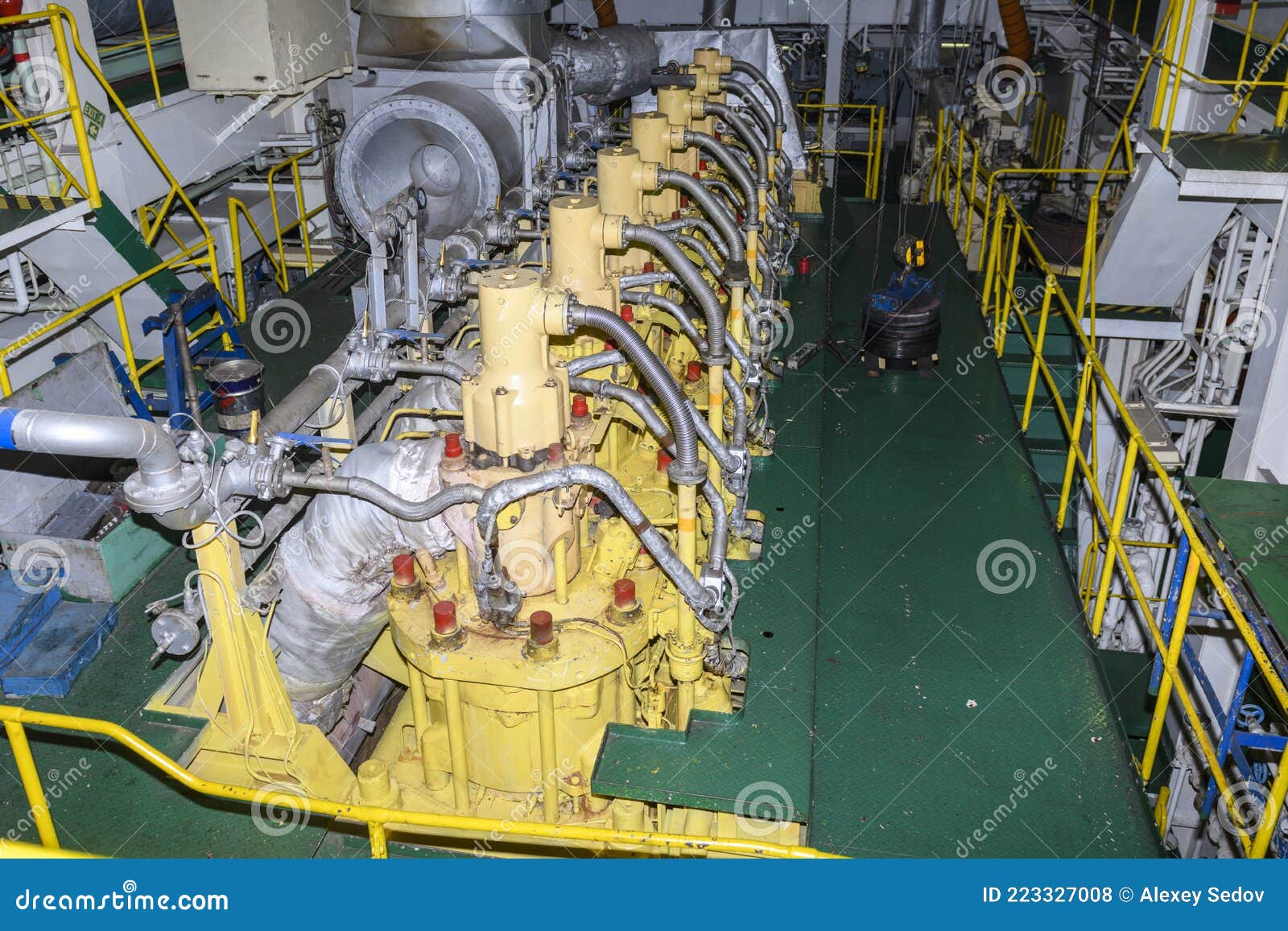 Marine Engine. Diesel Generator Stock Photo Image of control
