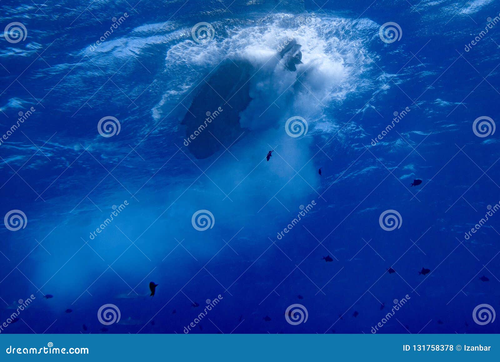 Marine Engine Propeller Underwater while Diving Stock Photo Image of