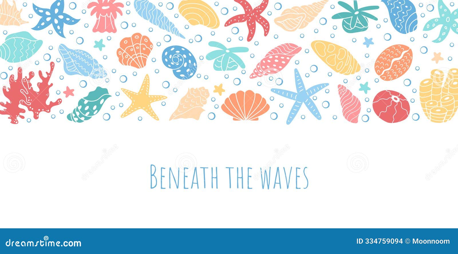 marine life pattern with custom text overlay
