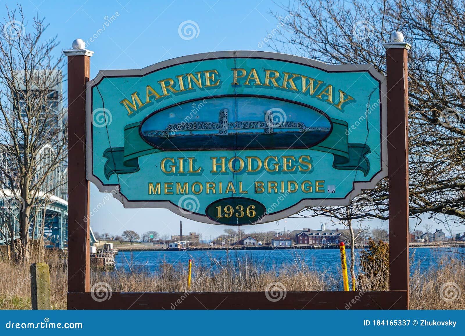 The Marine Parkway - Gil Hodges Memorial Bridge Sign In Brooklyn, New ...