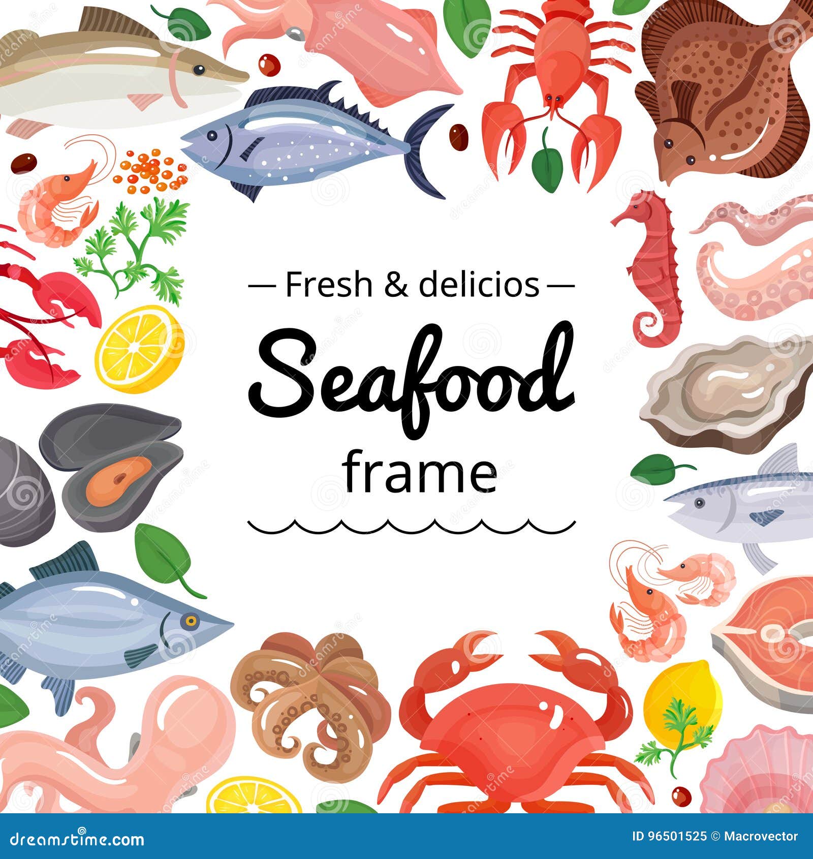 marine products frame background