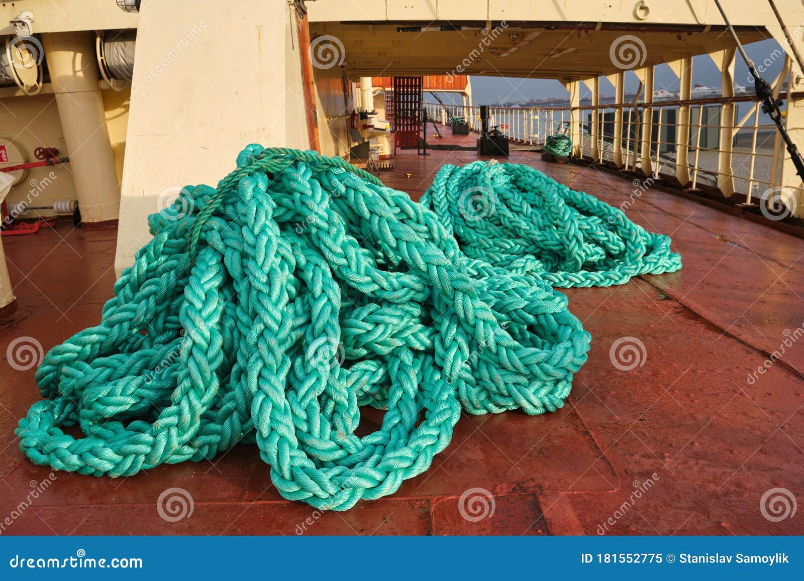 Marine Ropes on the Deck of a Ship Stock Image Image of fisherman