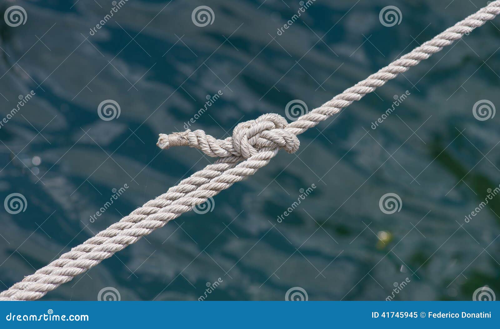 Marine ropes with knot stock image. Image of connection 41745945