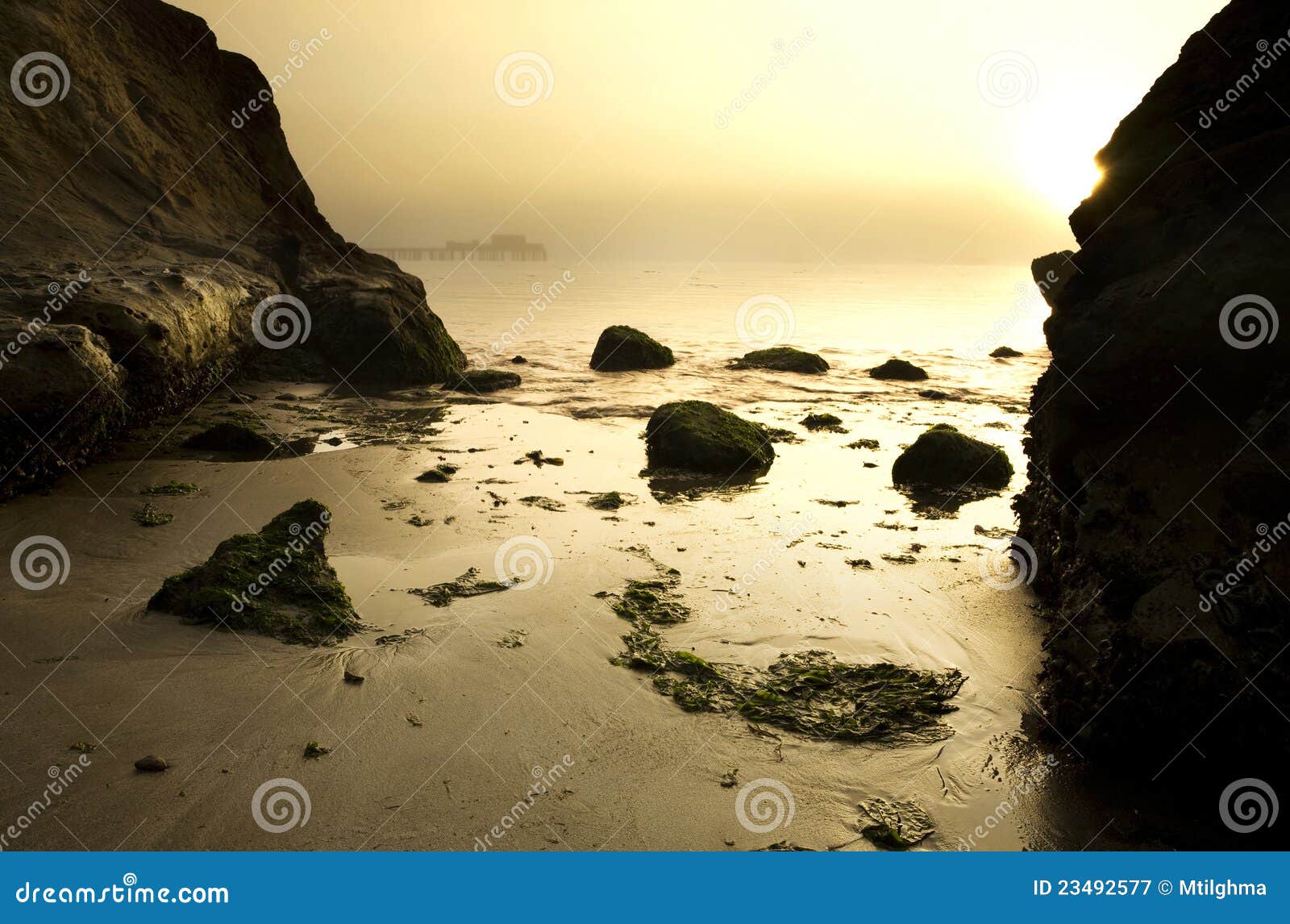 Marine Sunrise Scenic at Half Moon Bay Stock Image Image of serene