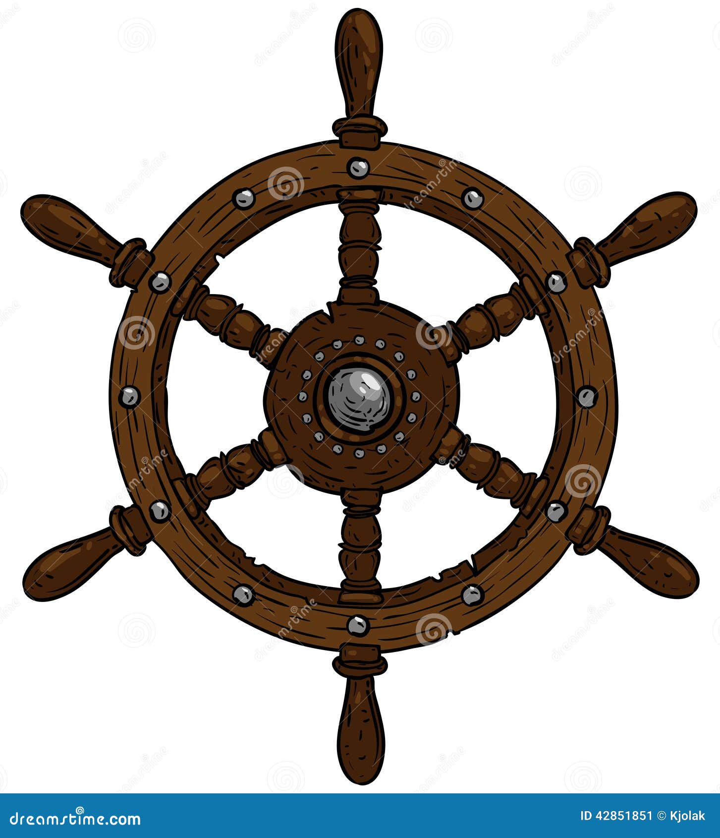 Marine Theme, Steering Wheel Stock Vector - Image: 42851851