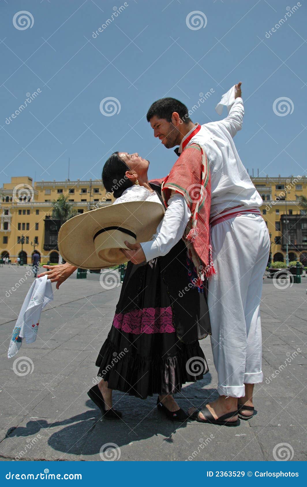Marinera Dancers in Front of C Stock Image Image of latin, peru 2363529