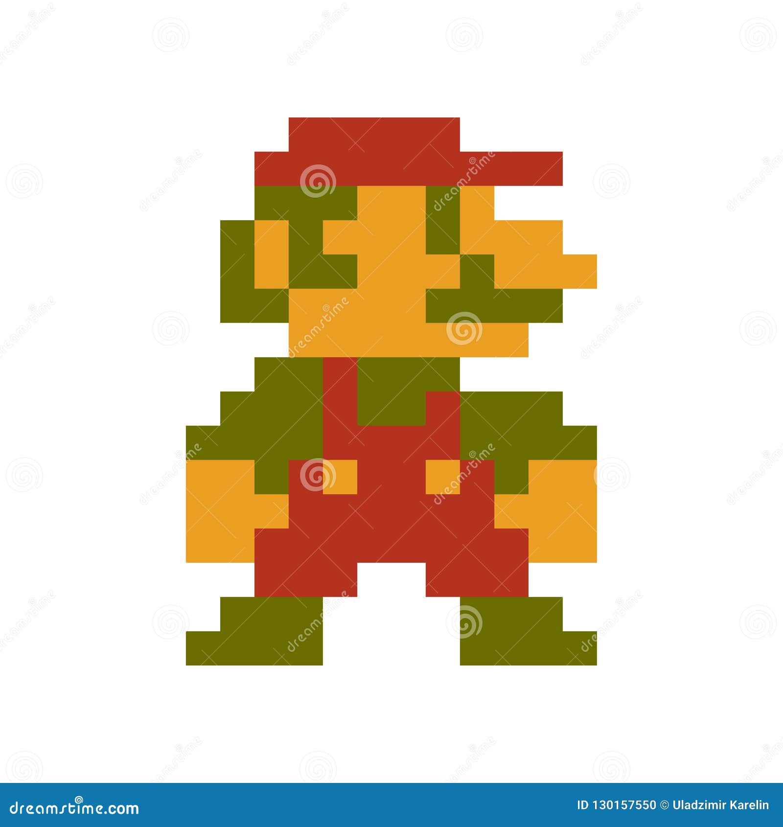 Mario Pixel. Classic Video Game Character. Editorial Image