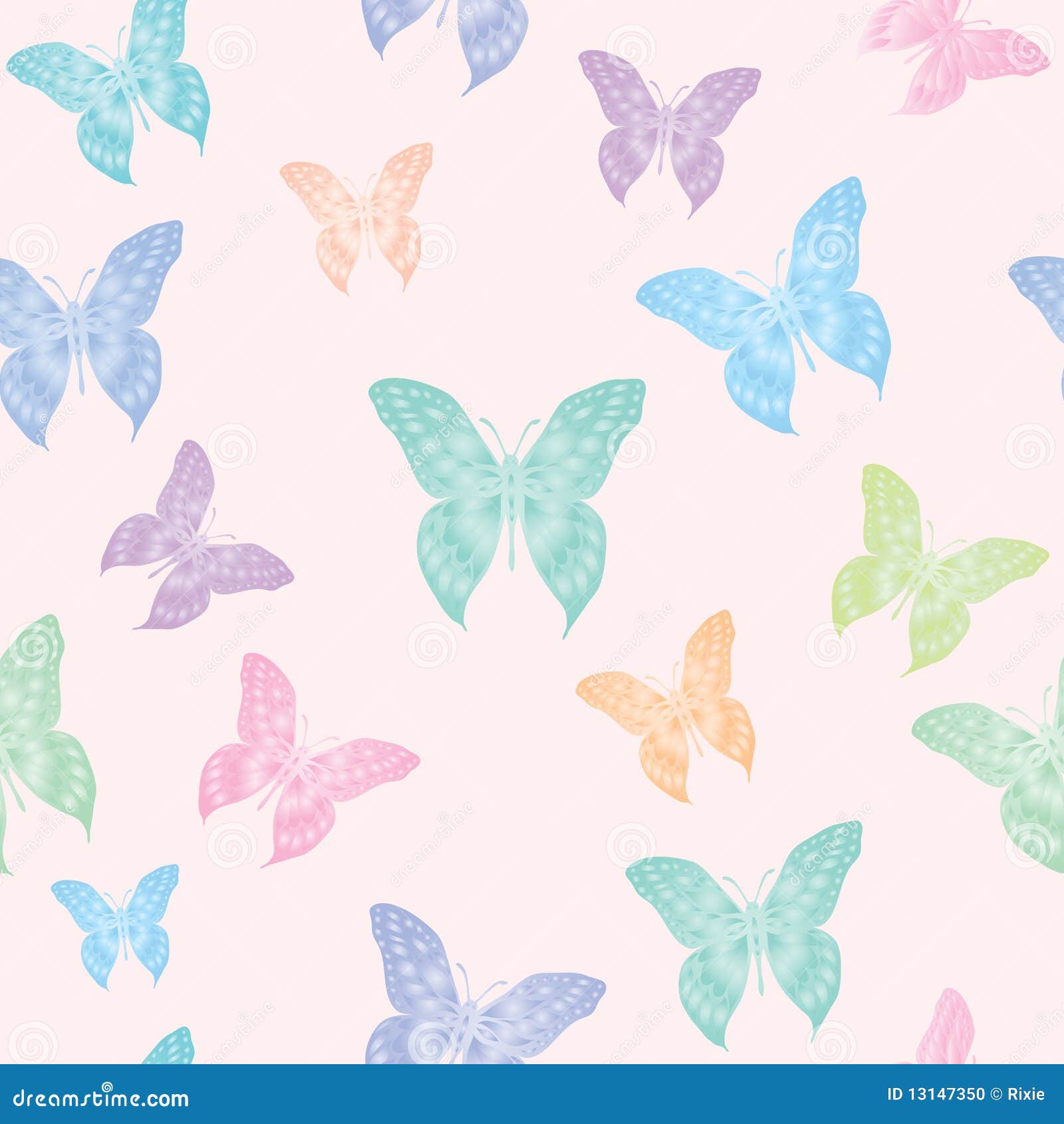 Mariposas En Colores Pastel Ilustración del Vector - Ilustración de  tarjeta, ornamental: 13147350