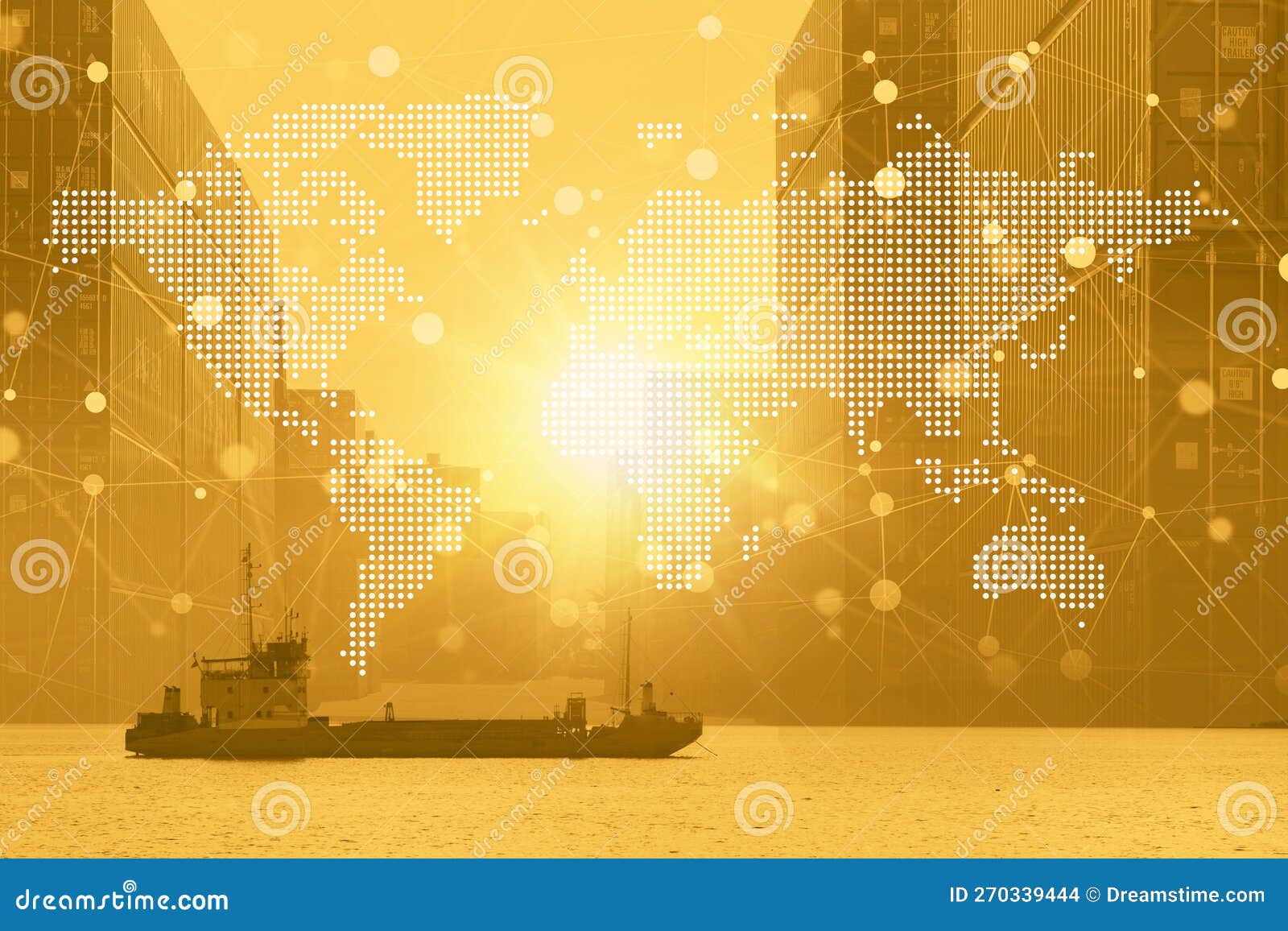 maritime cargo ship shipping oversea import export industry world wide  concept for banner background