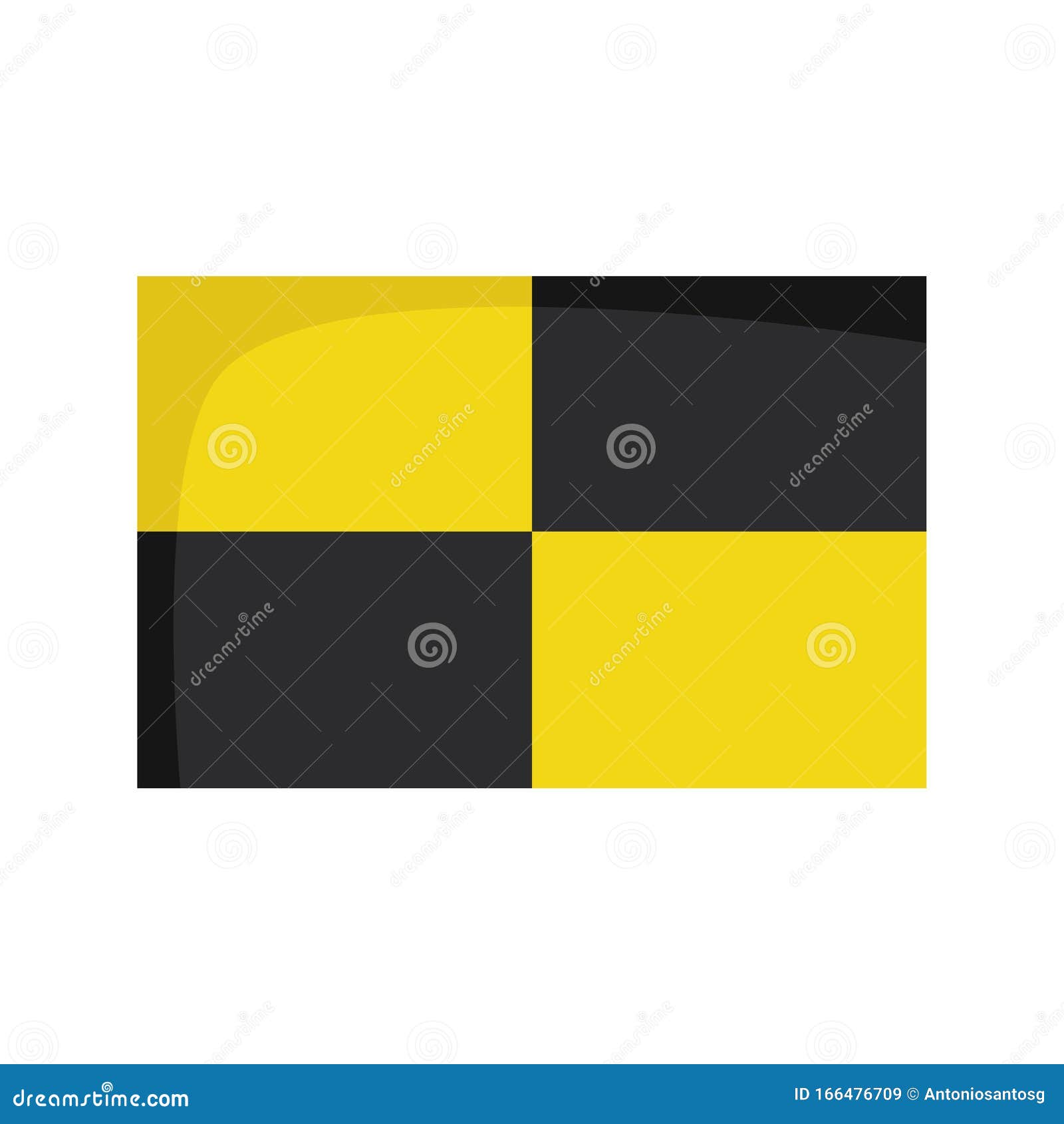 Maritime Flag To Represent the Letter L Isolated on White Background