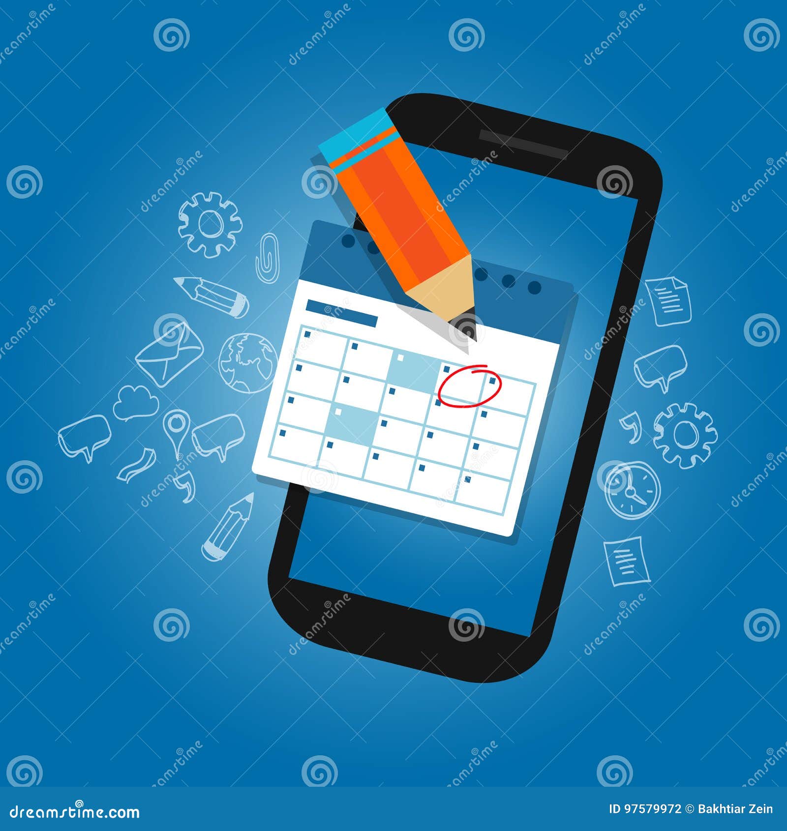 mark calendar schedule on mobile smart-phone device important dates reminder time organizer plan
