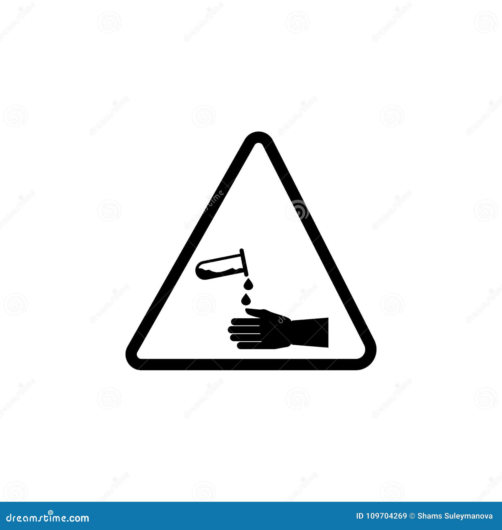 the mark does not touch icon.  of warning for mobile concept and web apps. icon for website  and development, app dev