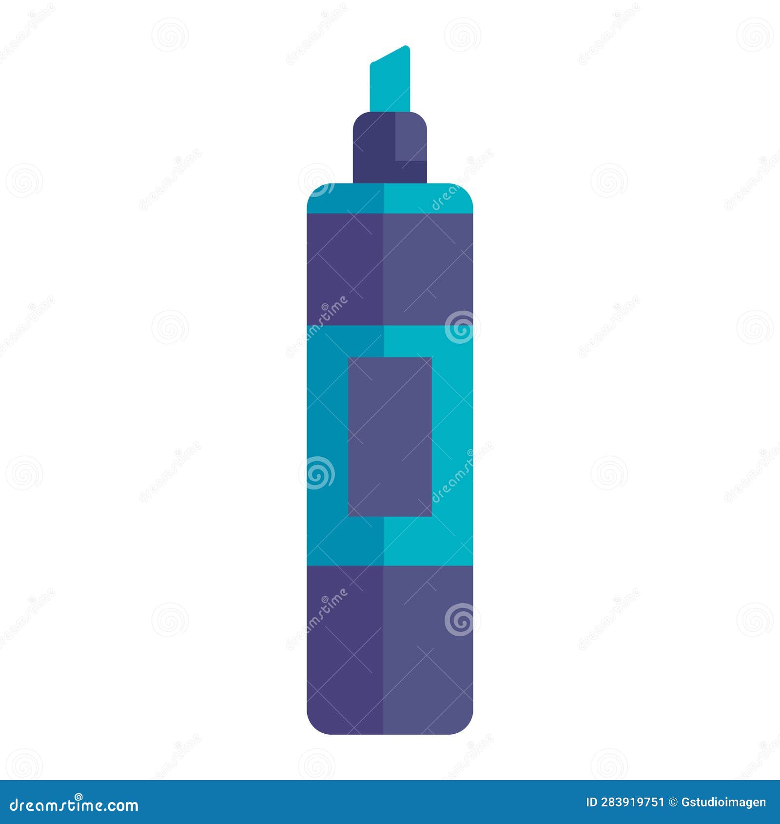 Marker blue school supply stock vector. Illustration of class 283919751