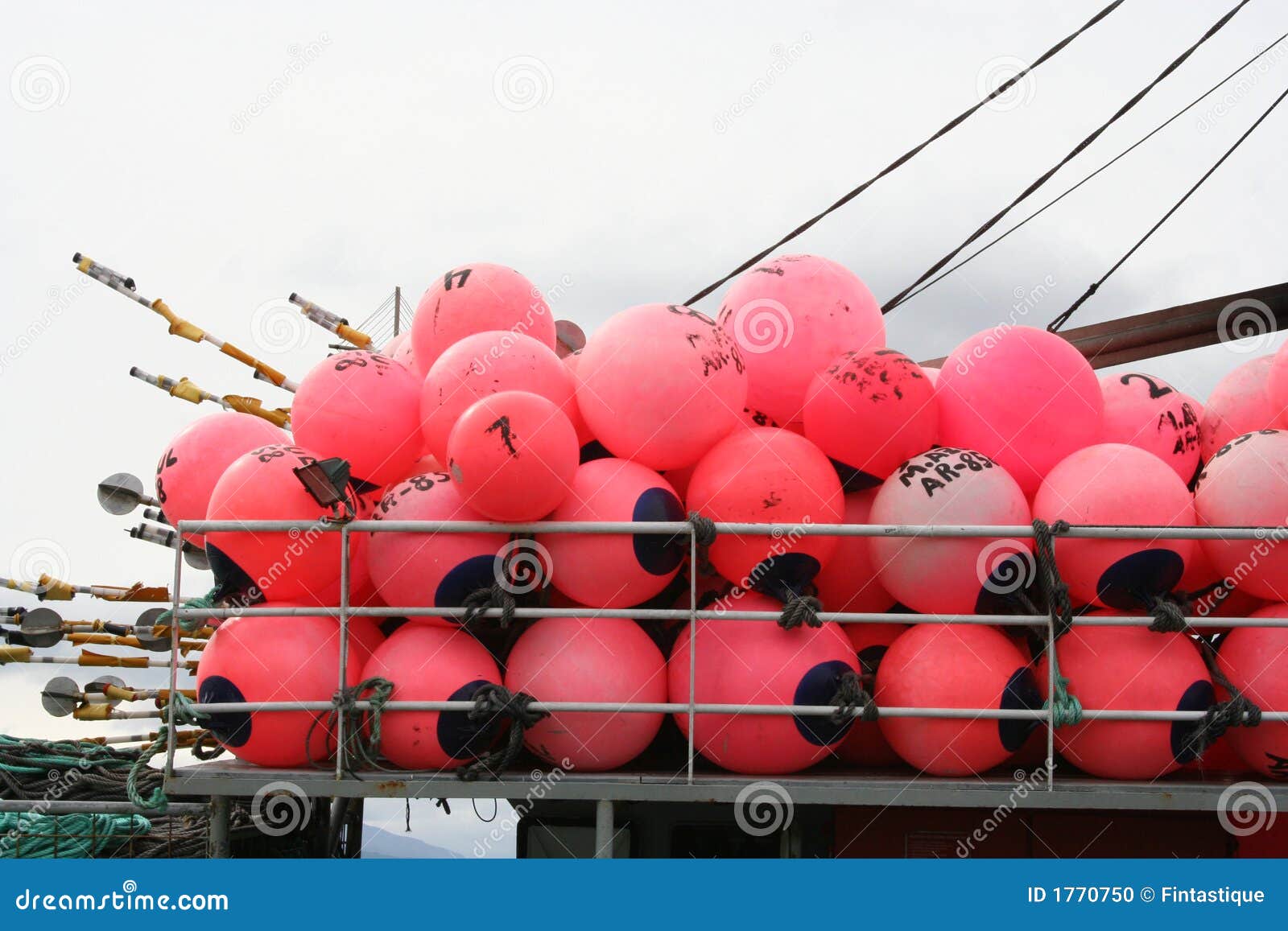 Marker Buoys on Fishing Boat Stock Photo - Image of boat, buoy: 1770750